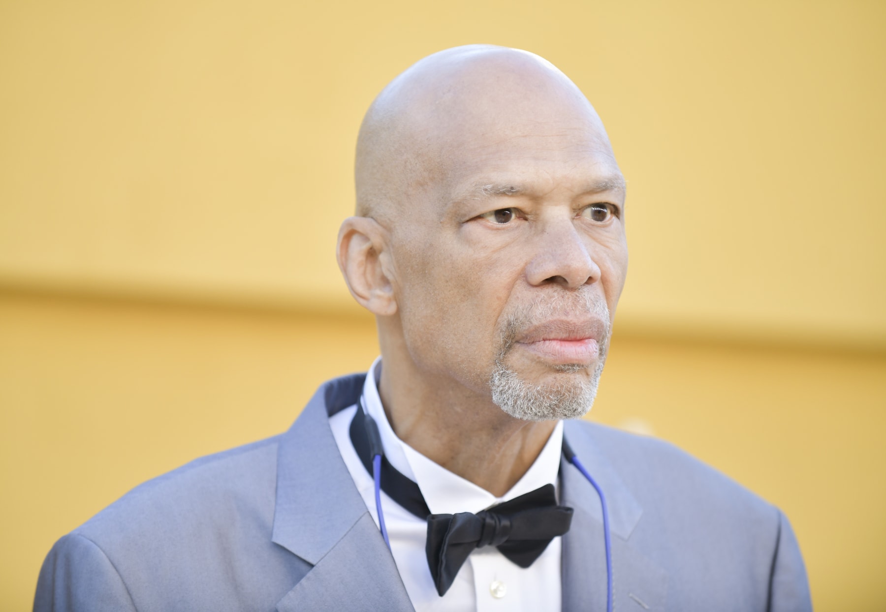 LOS ANGELES, CALIFORNIA - APRIL 14: Kareem Abdul-Jabbar attends the Los Angeles premiere of Apple's "They Call Me Magic" at Regency Village Theatre on April 14, 2022 in Los Angeles, California. (Photo by Rodin Eckenroth/Getty Images)