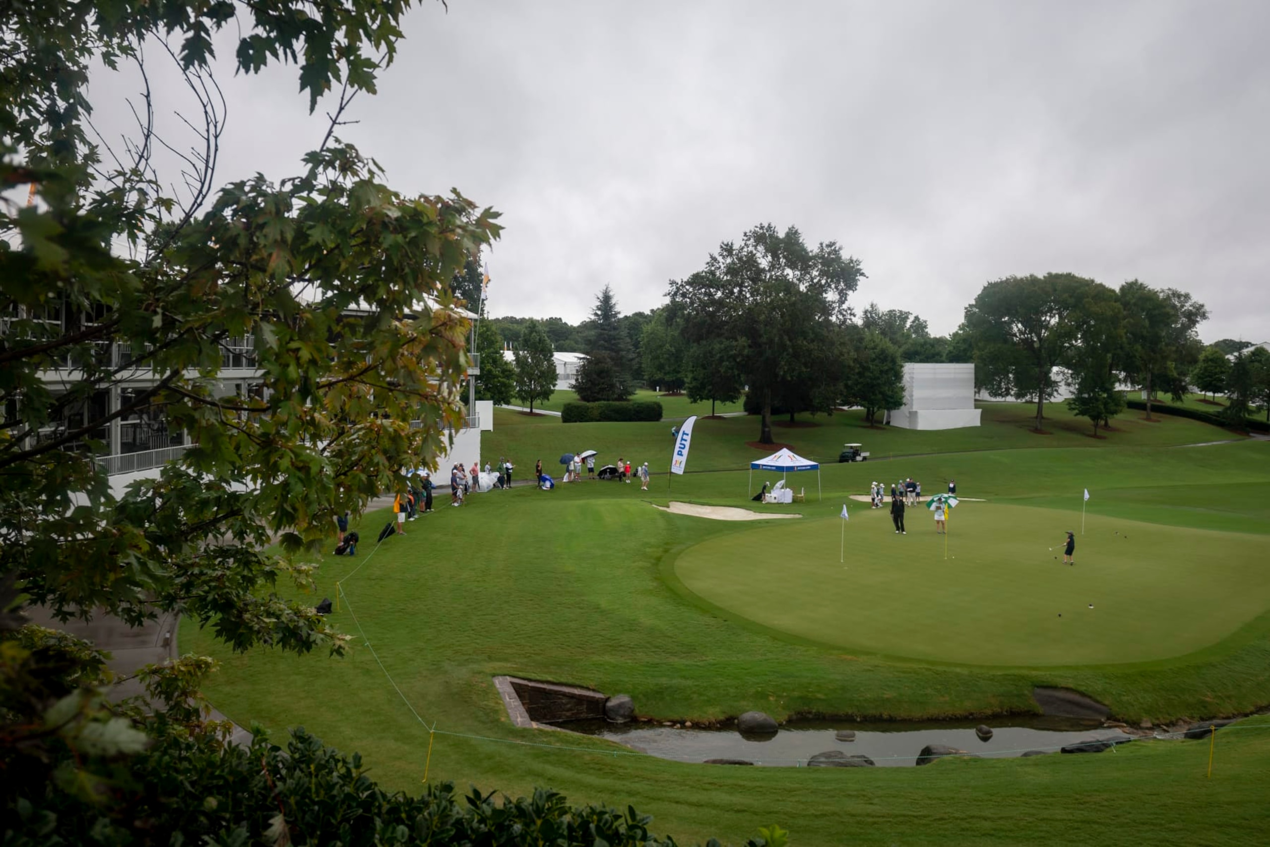 CHARLOTTE, NORTH CAROLINA - SEPTEMBER 10: A general view of the boys 7-9 category on the putting green during The Drive, Chip and Putt Championship at Quail Hollow Country Club on September 10, 2022 in Charlotte, North Carolina. (Photo by Logan Whitton/Getty Images for the DC&P Championship)