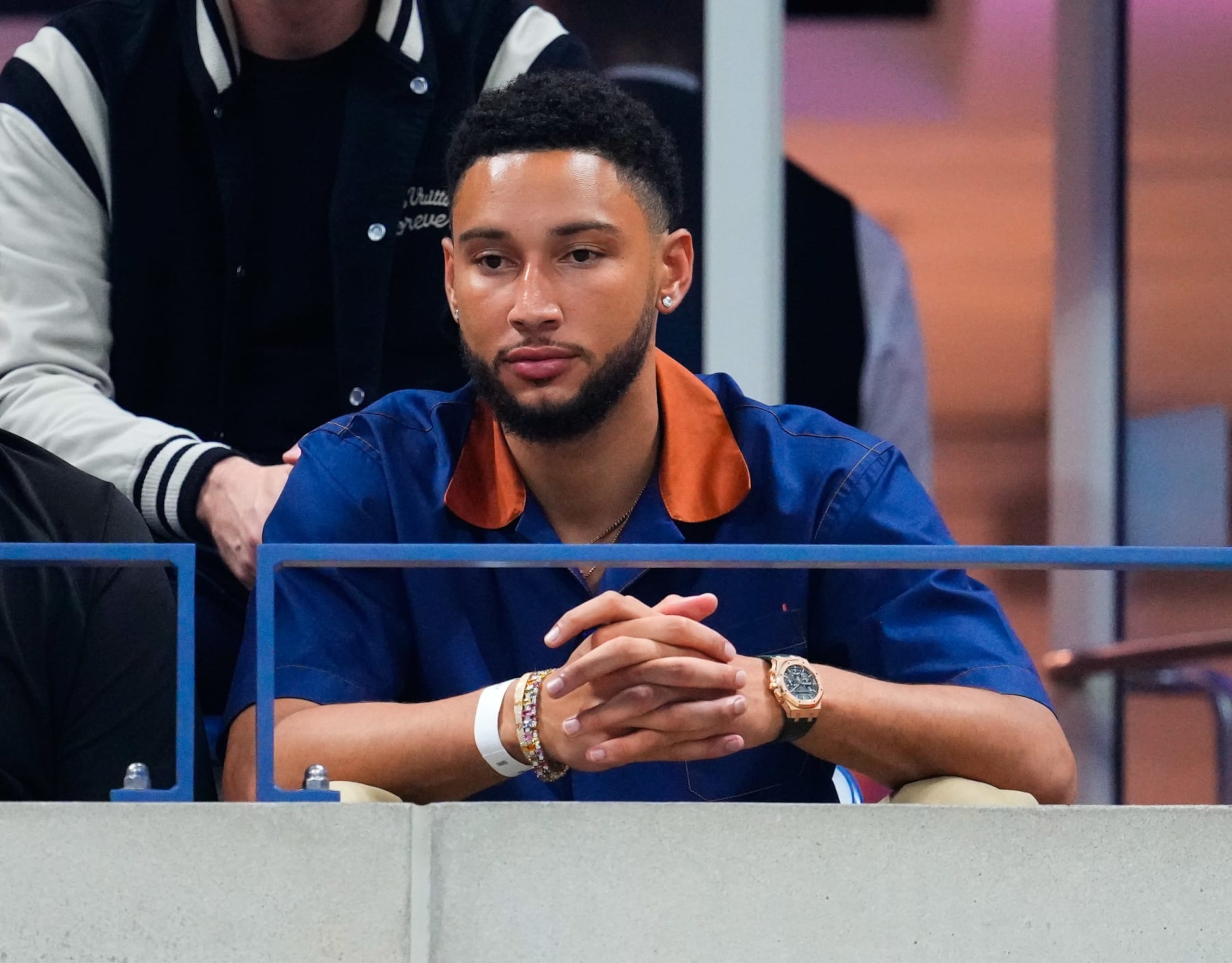 NEW YORK, NEW YORK - SEPTEMBER 06: Ben Simmons attends the 2022 US Open at USTA Billie Jean King National Tennis Center on September 6, 2022 in the Flushing neighborhood of the Queens borough of New York City. (Photo by Gotham/GC Images) NEW YORK, NEW YORK - SEPTEMBER 06: Ben Simmons attends the 2022 US Open at USTA Billie Jean King National Tennis Center on September 6, 2022 in the Flushing neighborhood of the Queens borough of New York City. (Photo by Gotham/GC Images)
