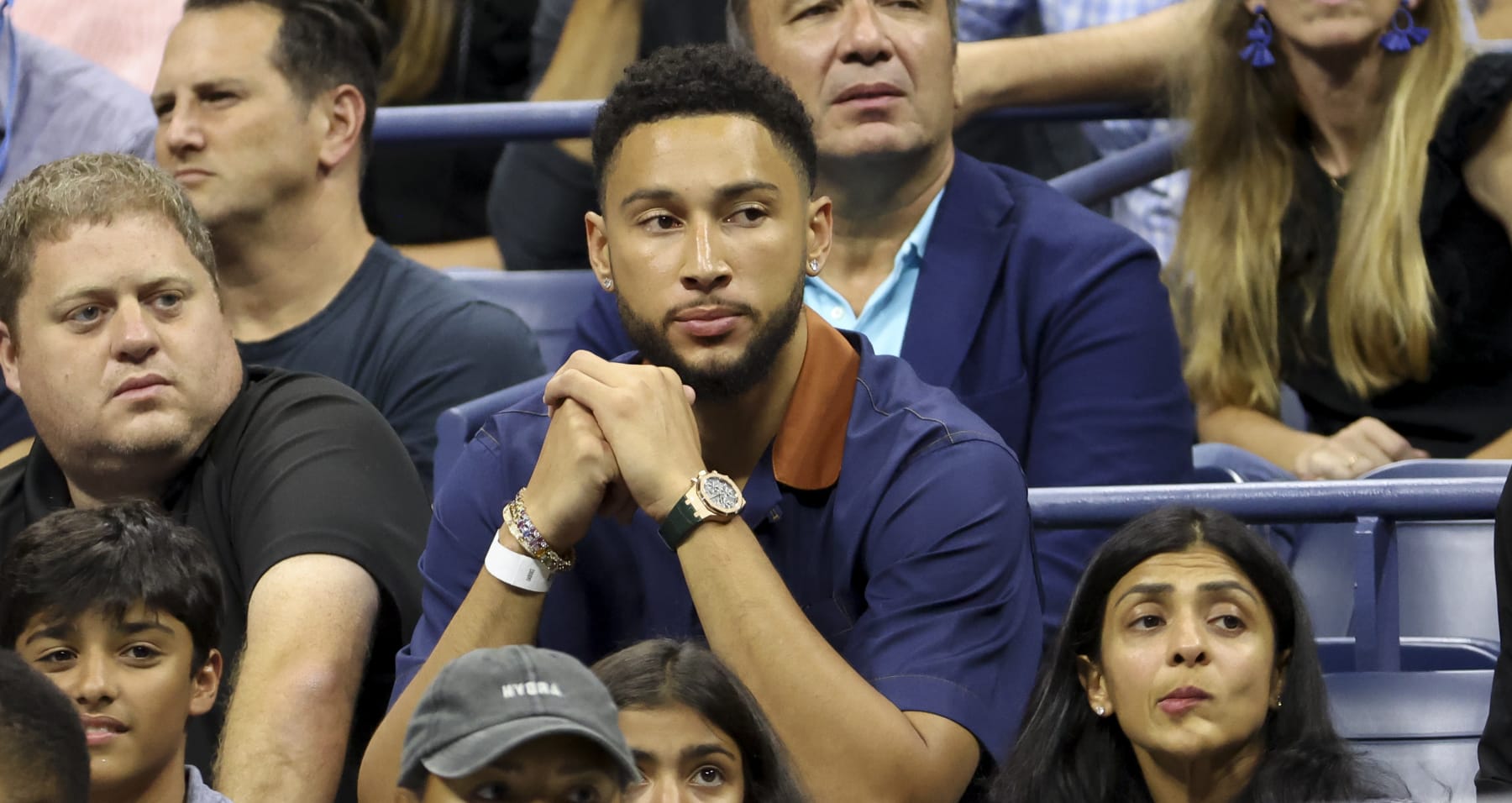 NEW YORK, NY - SEPTEMBER 6 : Ben Simmons attends day 9 of the US Open 2022, 4th Grand Slam of the season, at the USTA Billie Jean King National Tennis Center on September 6, 2022 in Queens, New York City. (Photo by Jean Catuffe/GC Images)