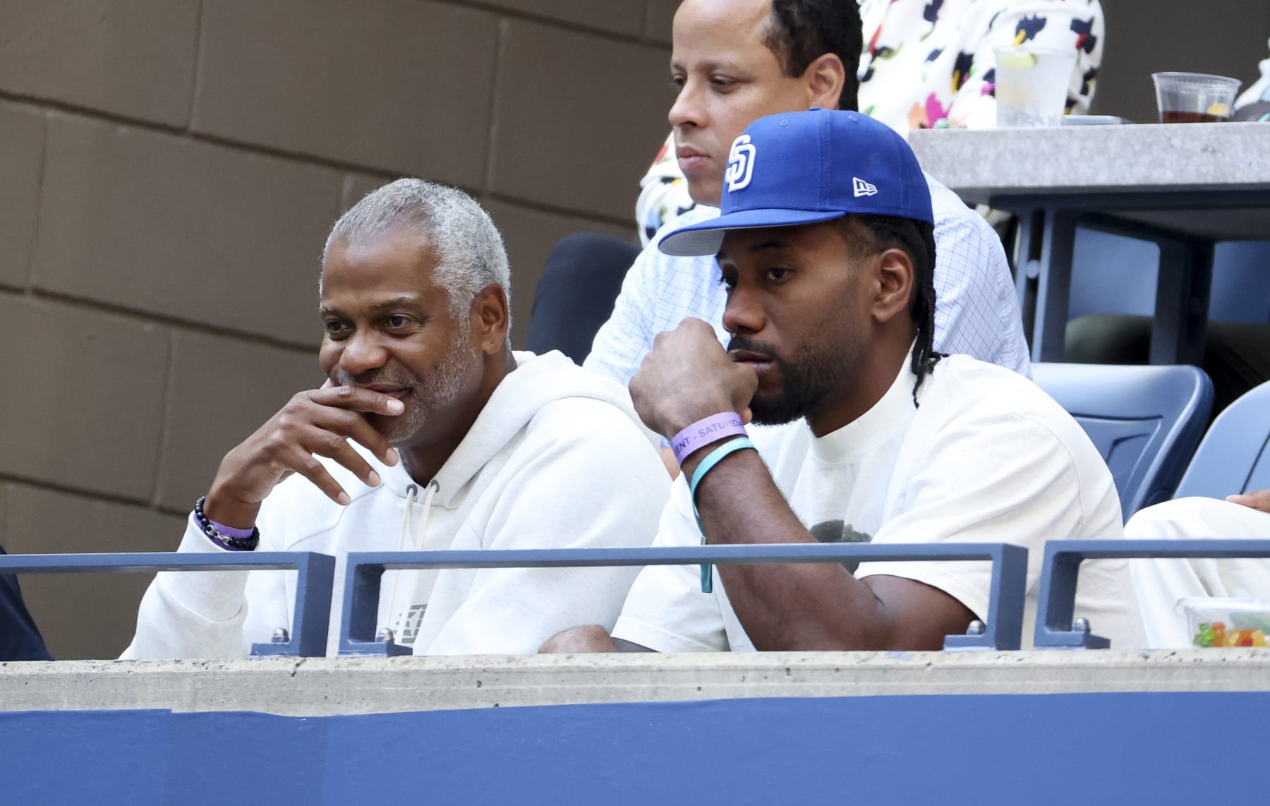 NEW YORK, NY - SEPTEMBER 10 : NBA player Kawhi Leonard attends the women's final during day 13 of the US Open 2022, 4th Grand Slam of the season, at the USTA Billie Jean King National Tennis Center on September 10, 2022 in Queens, New York City. (Photo by Jean Catuffe/GC Images)