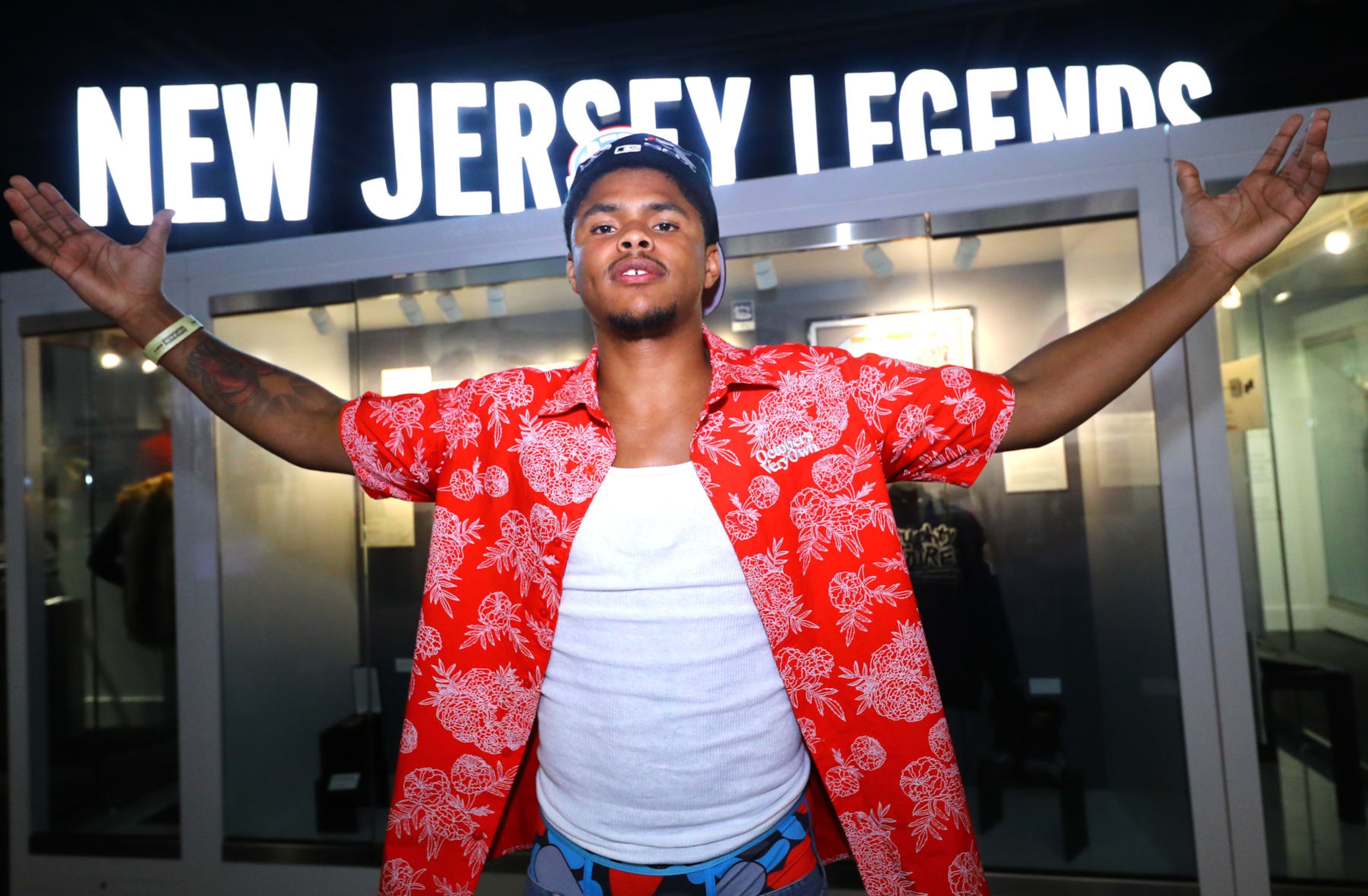 NEWARK, NEW JERSEY - JULY 25: Shakur Stevenson poses ahead of The Homecoming: Shakur Stevenson Newark Press Conference for the WBO and WBC super featherweight championship against Robson Conceicao at Prudential Center on July 25, 2022 in Newark, New Jersey. (Photo by Mikey Williams/Top Rank Inc via Getty Images)