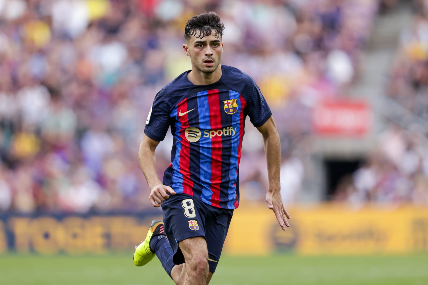 BARCELONA, SPAIN - SEPTEMBER 17: Pedri Gonzalez of FC Barcelona during the La Liga Santander  match between FC Barcelona v  Elche at the Spotify Camp Nou on September 17, 2022 in Barcelona Spain (Photo by David S. Bustamante/Soccrates/Getty Images)