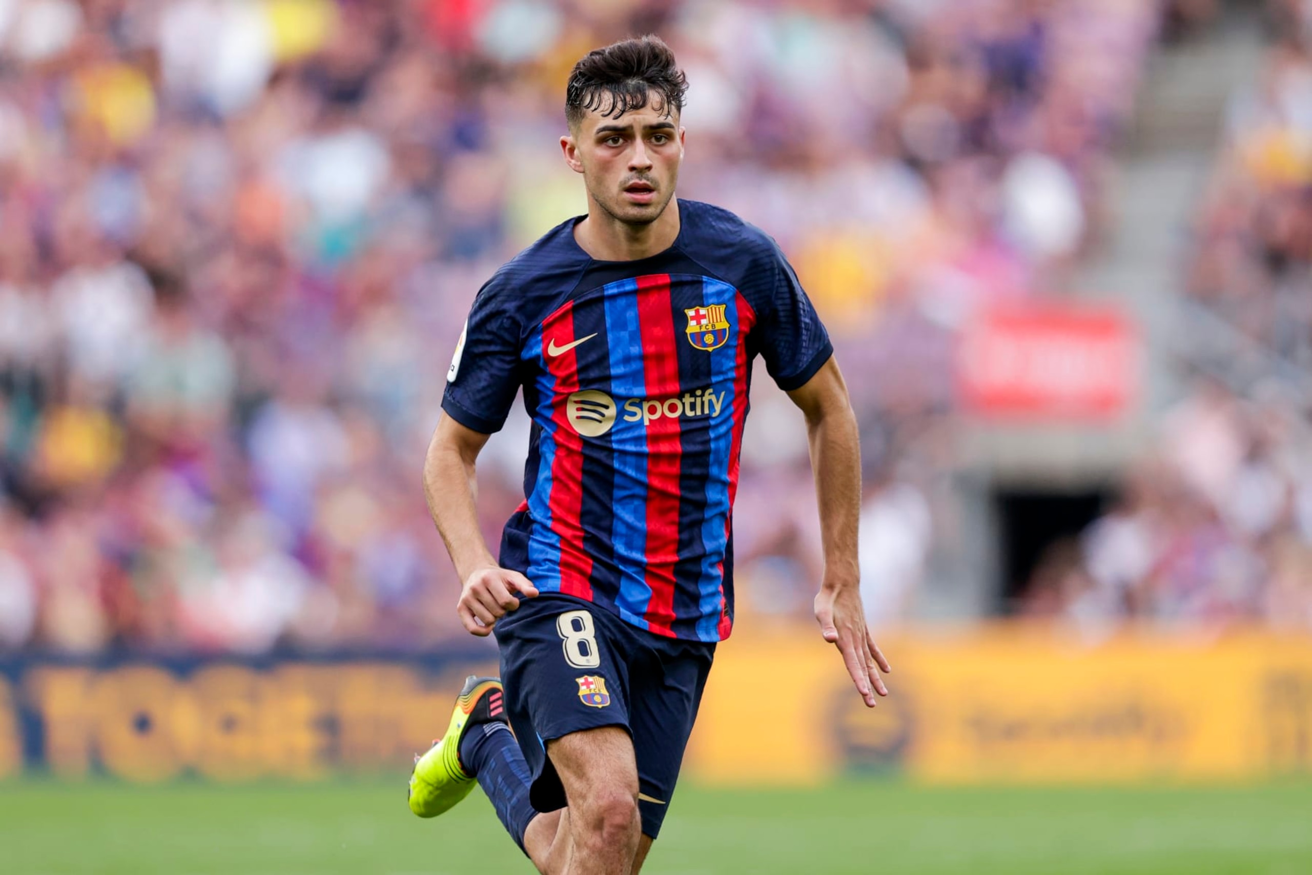 BARCELONA, SPAIN - SEPTEMBER 17: Pedri Gonzalez of FC Barcelona during the La Liga Santander match between FC Barcelona v Elche at the Spotify Camp Nou on September 17, 2022 in Barcelona Spain (Photo by David S. Bustamante/Soccrates/Getty Images) BARCELONA, SPAIN - SEPTEMBER 17: Pedri Gonzalez of FC Barcelona during the La Liga Santander match between FC Barcelona v Elche at the Spotify Camp Nou on September 17, 2022 in Barcelona Spain (Photo by David S. Bustamante/Soccrates/Getty Images)