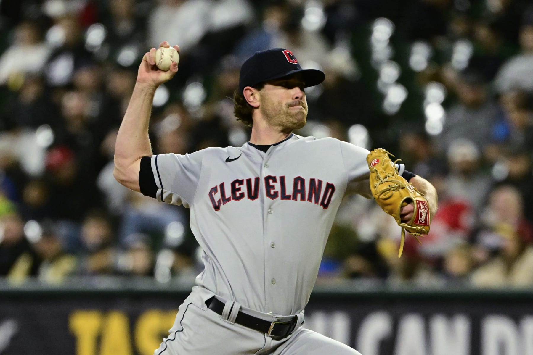 CHICAGO, ILLINOIS - SEPTEMBER 22: Starting pitcher Shane Bieber #57 of the Cleveland Guardians delivers the baseball in the first inning against the Chicago White Sox at Guaranteed Rate Field on September 22, 2022 in Chicago, Illinois. (Photo by Quinn Harris/Getty Images) CHICAGO, ILLINOIS - SEPTEMBER 22: Starting pitcher Shane Bieber #57 of the Cleveland Guardians delivers the baseball in the first inning against the Chicago White Sox at Guaranteed Rate Field on September 22, 2022 in Chicago, Illinois. (Photo by Quinn Harris/Getty Images)
