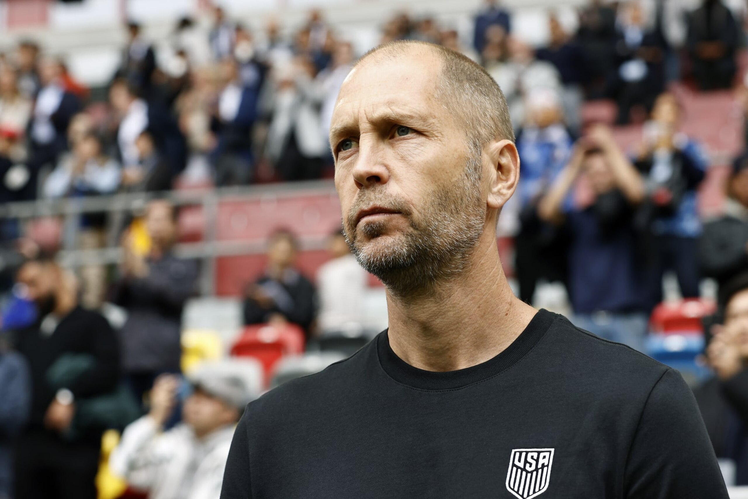 DUSSELDORF - United States men's national team coach Gregg Berhalter during the Japan vs. United States International Friendly match held at the Dusseldorf Arena on September 23, 2022 in Dusseldorf, Germany. ANP | Dutch Height | Maurice van Steen (Photo by ANP via Getty Images) DUSSELDORF - United States men's national team coach Gregg Berhalter during the Japan vs. United States International Friendly match held at the Dusseldorf Arena on September 23, 2022 in Dusseldorf, Germany. ANP | Dutch Height | Maurice van Steen (Photo by ANP via Getty Images)
