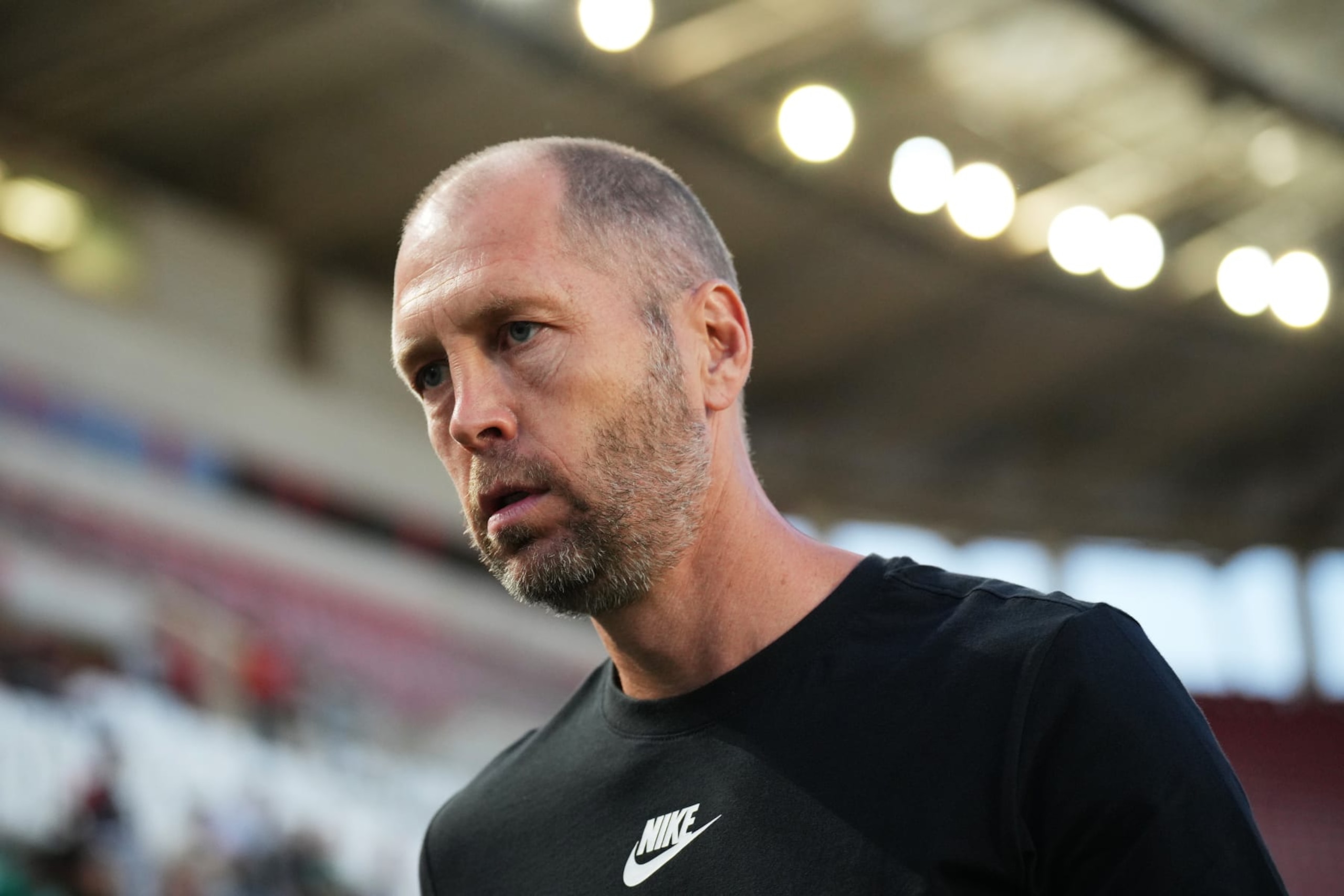 MURCIA, SPAIN - SEPTEMBER 27: Gregg Berhalter, Head Coach of The United States, looks on prior to kick off of the International Friendly match between Saudi Arabia and United States at Estadio Nueva Condomina on September 27, 2022 in Murcia, Spain. (Photo by Aitor Alcalde/Getty Images) MURCIA, SPAIN - SEPTEMBER 27: Gregg Berhalter, Head Coach of The United States, looks on prior to kick off of the International Friendly match between Saudi Arabia and United States at Estadio Nueva Condomina on September 27, 2022 in Murcia, Spain. (Photo by Aitor Alcalde/Getty Images)