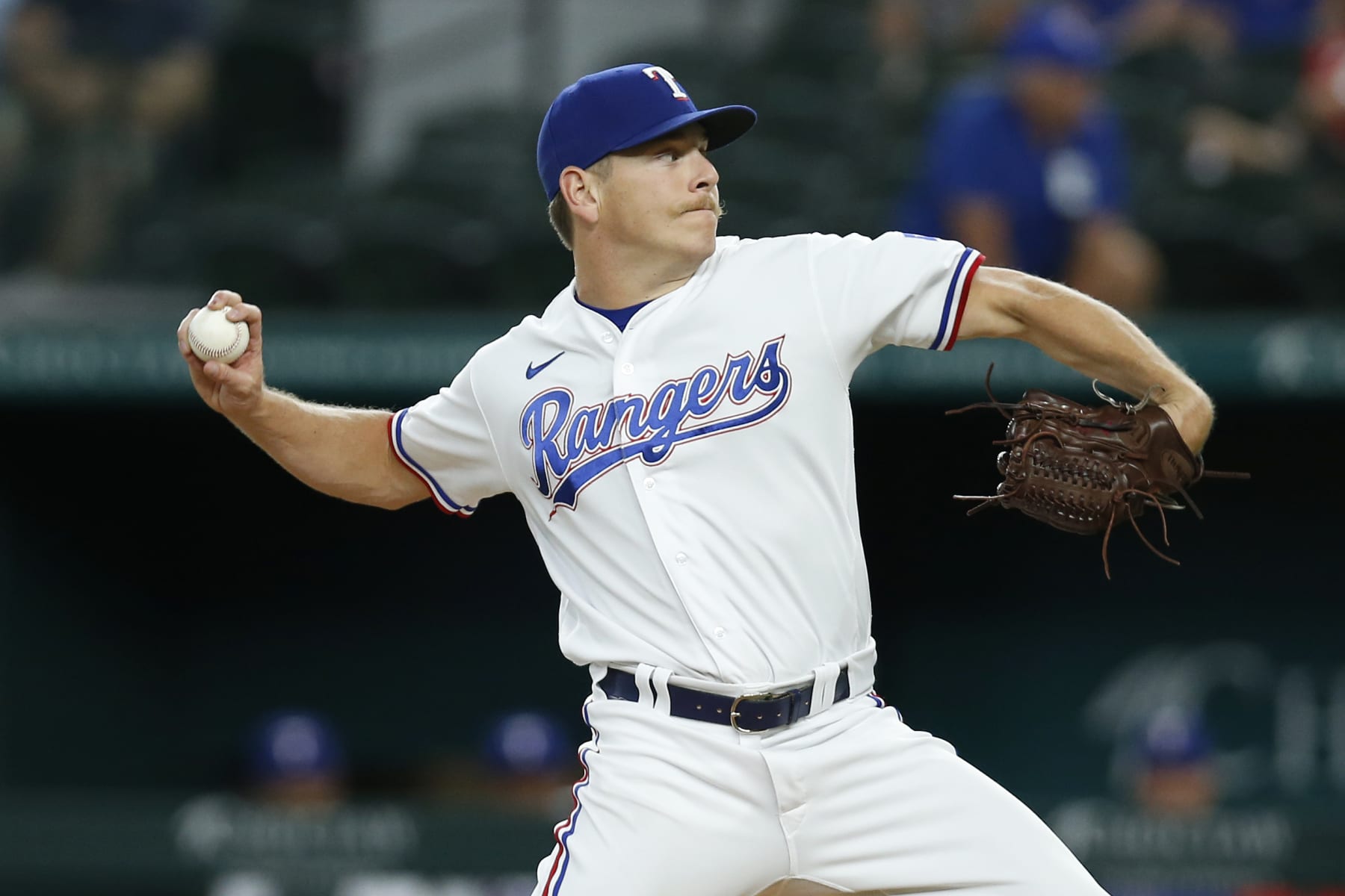 ARLINGTON, TEXAS - AUGUST 02: Spencer Howard #31 of the Texas Rangers throws a pitch in the first inning against the Baltimore Orioles at Globe Life Field on August 02, 2022 in Arlington, Texas. (Photo by Tim Heitman/Getty Images)