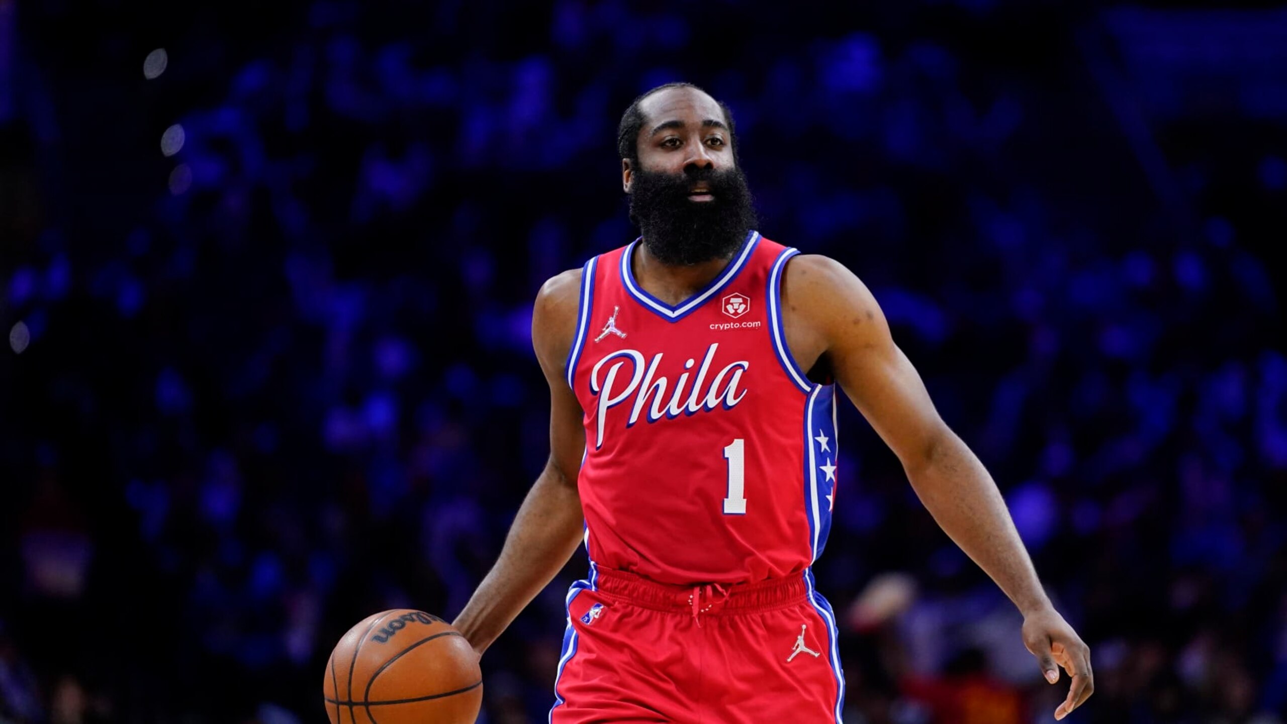 Philadelphia 76ers' James Harden plays during the second half of Game 4 of an NBA basketball second-round playoff series against the Miami Heat, Sunday, May 8, 2022, in Philadelphia. (AP Photo/Matt Slocum) Philadelphia 76ers' James Harden plays during the second half of Game 4 of an NBA basketball second-round playoff series against the Miami Heat, Sunday, May 8, 2022, in Philadelphia. (AP Photo/Matt Slocum)