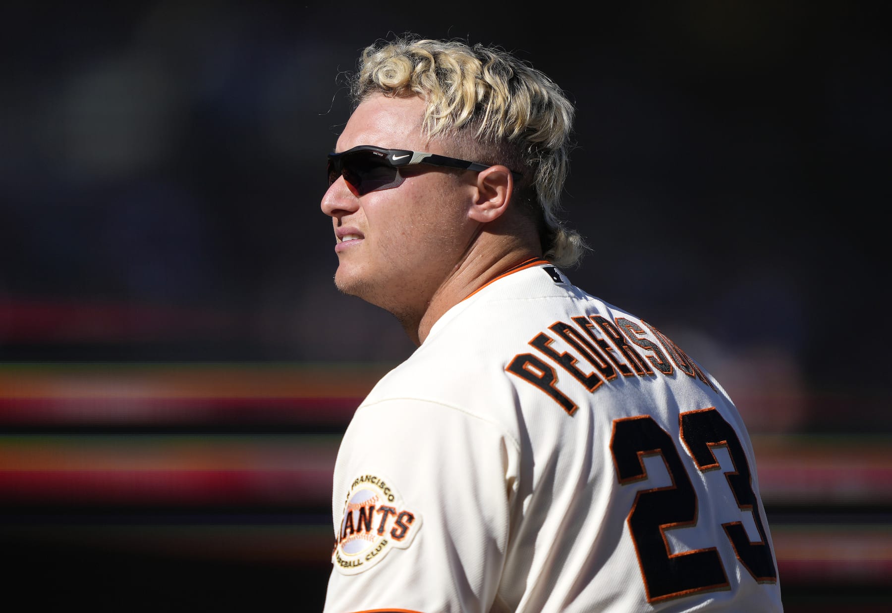 SAN FRANCISCO, CALIFORNIA - SEPTEMBER 03: Joc Pederson #23 of the San Francisco Giants looks on while at bat against the Philadelphia Phillies in the bottom of the eighth inning at Oracle Park on September 03, 2022 in San Francisco, California. (Photo by Thearon W. Henderson/Getty Images)