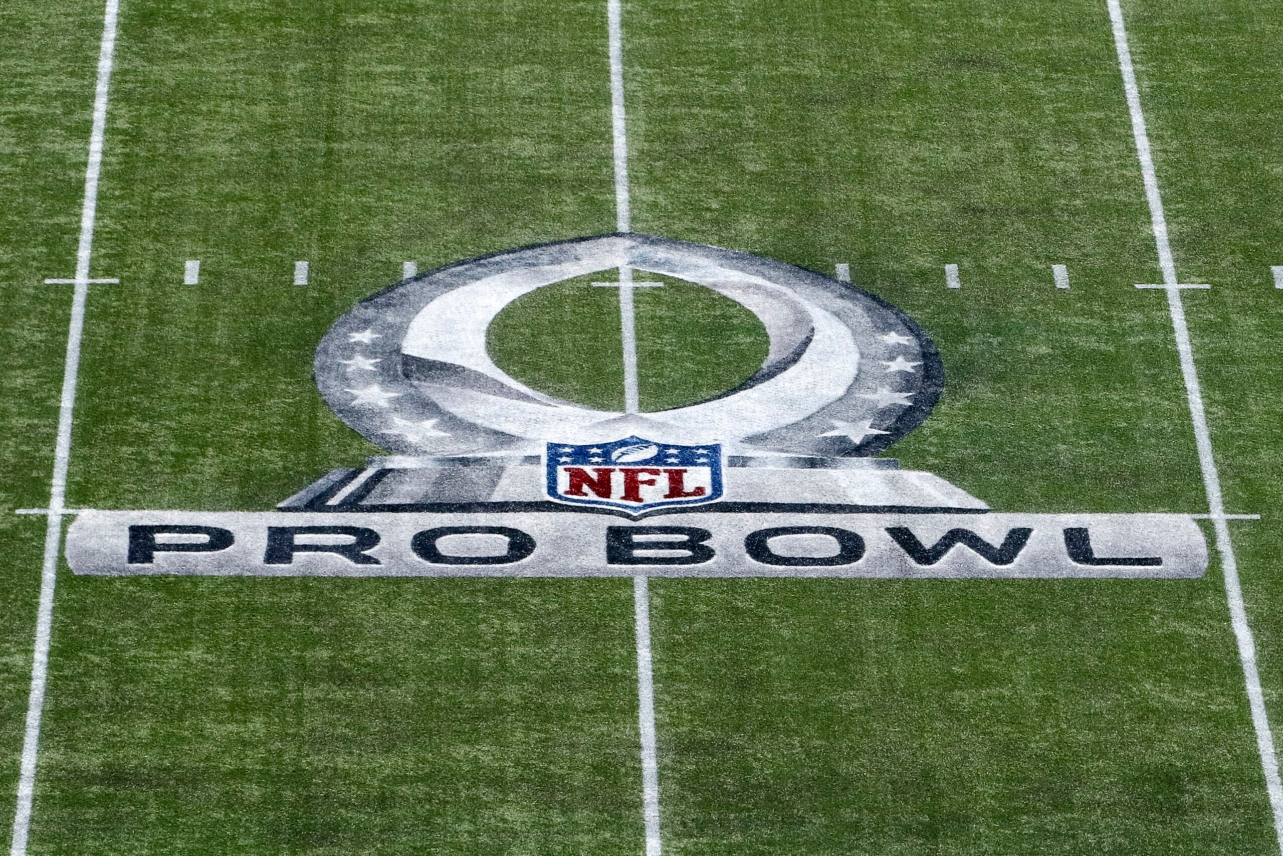 ORLANDO, FL - JANUARY 28: A general view of the Pro Bowl Logo on the field at Camping World Stadium before the start of 2018 Pro Bowl Game between the AFC Team against the NFC Team on January 28, 2018 in Orlando, Florida. (Photo by Don Juan Moore/Getty Images) ORLANDO, FL - JANUARY 28: A general view of the Pro Bowl Logo on the field at Camping World Stadium before the start of 2018 Pro Bowl Game between the AFC Team against the NFC Team on January 28, 2018 in Orlando, Florida. (Photo by Don Juan Moore/Getty Images)