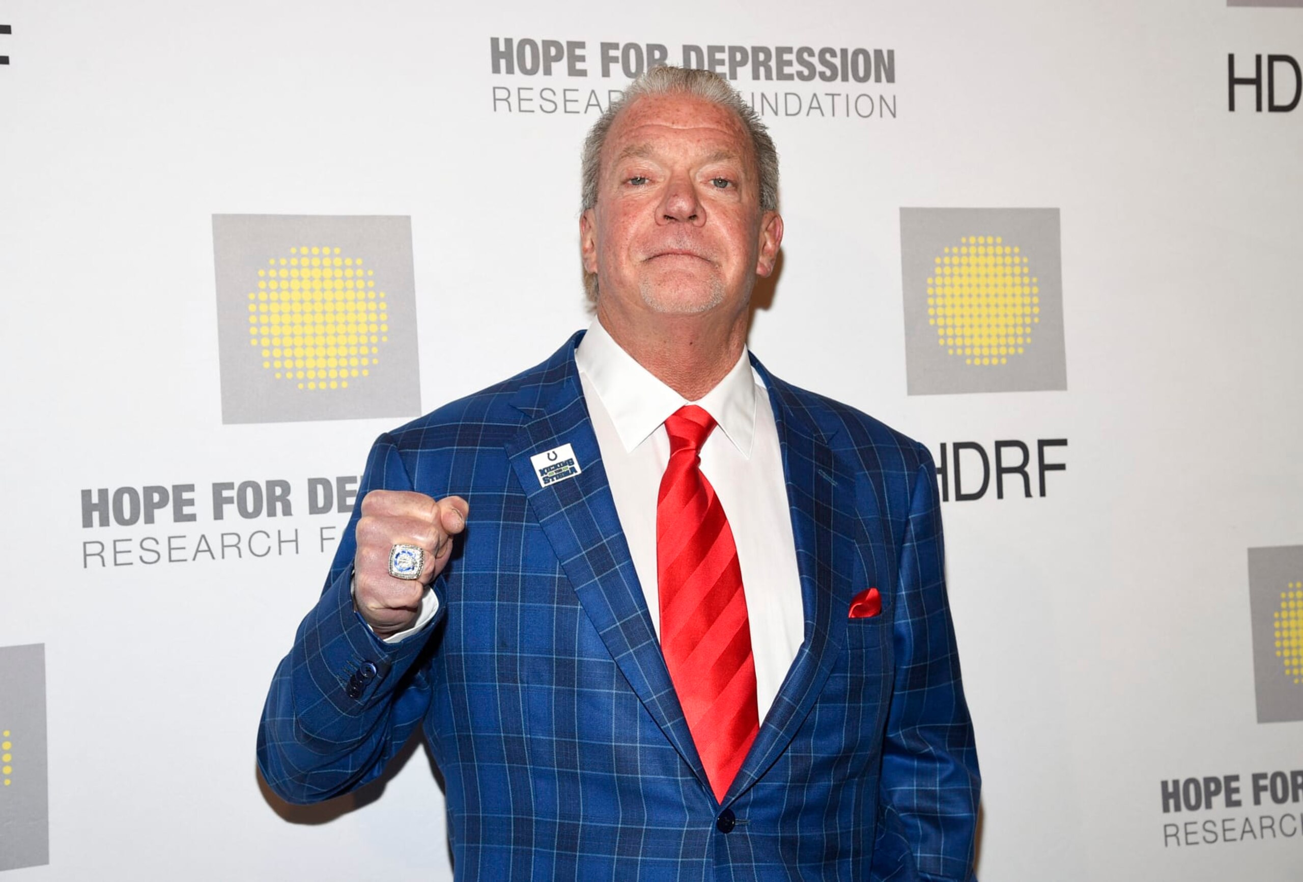 Indianapolis Colts Jim Irsay attends the Hope for Depression Research Foundation's 15th annual HOPE luncheon at the Plaza Hotel on Wednesday, Nov. 10, 2021, in New York. (Photo by Evan Agostini/Invision/AP)