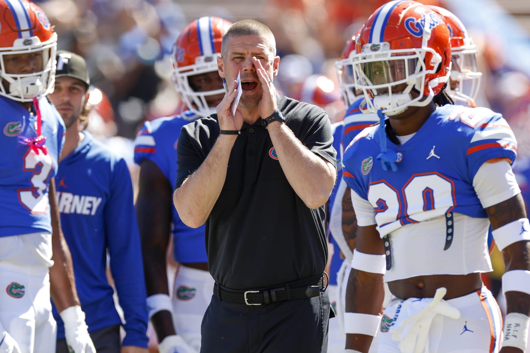 GAINESVILLE, FL - OCTOBER 02: Florida Gators head coach Billy Napier during the game between the Eastern Washington Eagles and the Florida Gators on October 2, 2022 at Ben Hill Griffin Stadium at Florida Field in Gainesville, Fl.  (Photo by David Rosenblum/Icon Sportswire via Getty Images)
