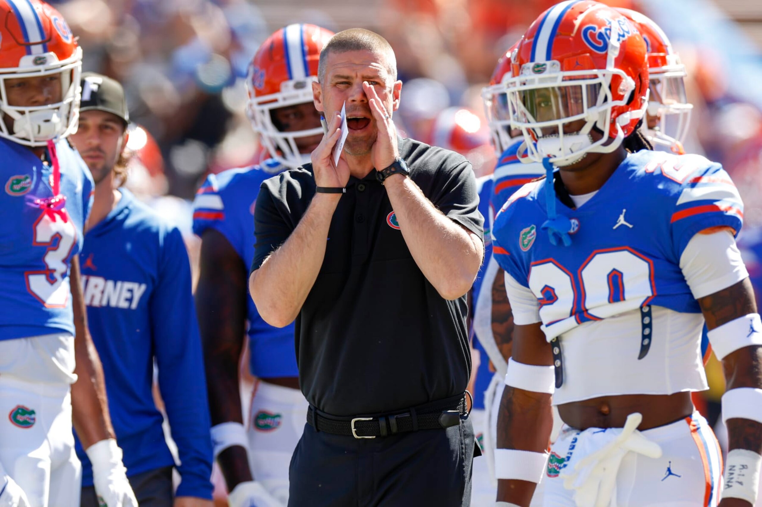 GAINESVILLE, FL - OCTOBER 02: Florida Gators head coach Billy Napier during the game between the Eastern Washington Eagles and the Florida Gators on October 2, 2022 at Ben Hill Griffin Stadium at Florida Field in Gainesville, Fl.  (Photo by David Rosenblum/Icon Sportswire via Getty Images)