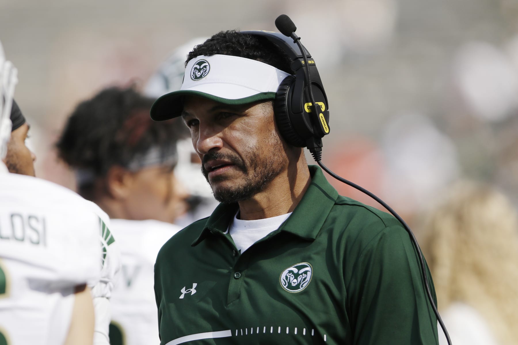 Colorado State head coach Jay Norvell watches the first half of an NCAA college football game against Washington State, Saturday, Sept. 17, 2022, in Pullman, Wash. (AP Photo/Young Kwak)