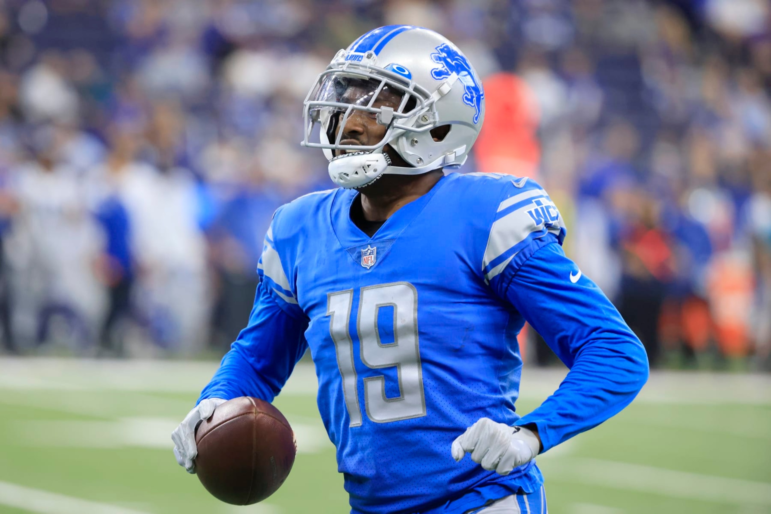 INDIANAPOLIS, INDIANA - AUGUST 20: Saivion Smith #19 of the Detroit Lions reacts after a play in the preseason game against the Indianapolis Colts at Lucas Oil Stadium on August 20, 2022 in Indianapolis, Indiana. (Photo by Justin Casterline/Getty Images) INDIANAPOLIS, INDIANA - AUGUST 20: Saivion Smith #19 of the Detroit Lions reacts after a play in the preseason game against the Indianapolis Colts at Lucas Oil Stadium on August 20, 2022 in Indianapolis, Indiana. (Photo by Justin Casterline/Getty Images)