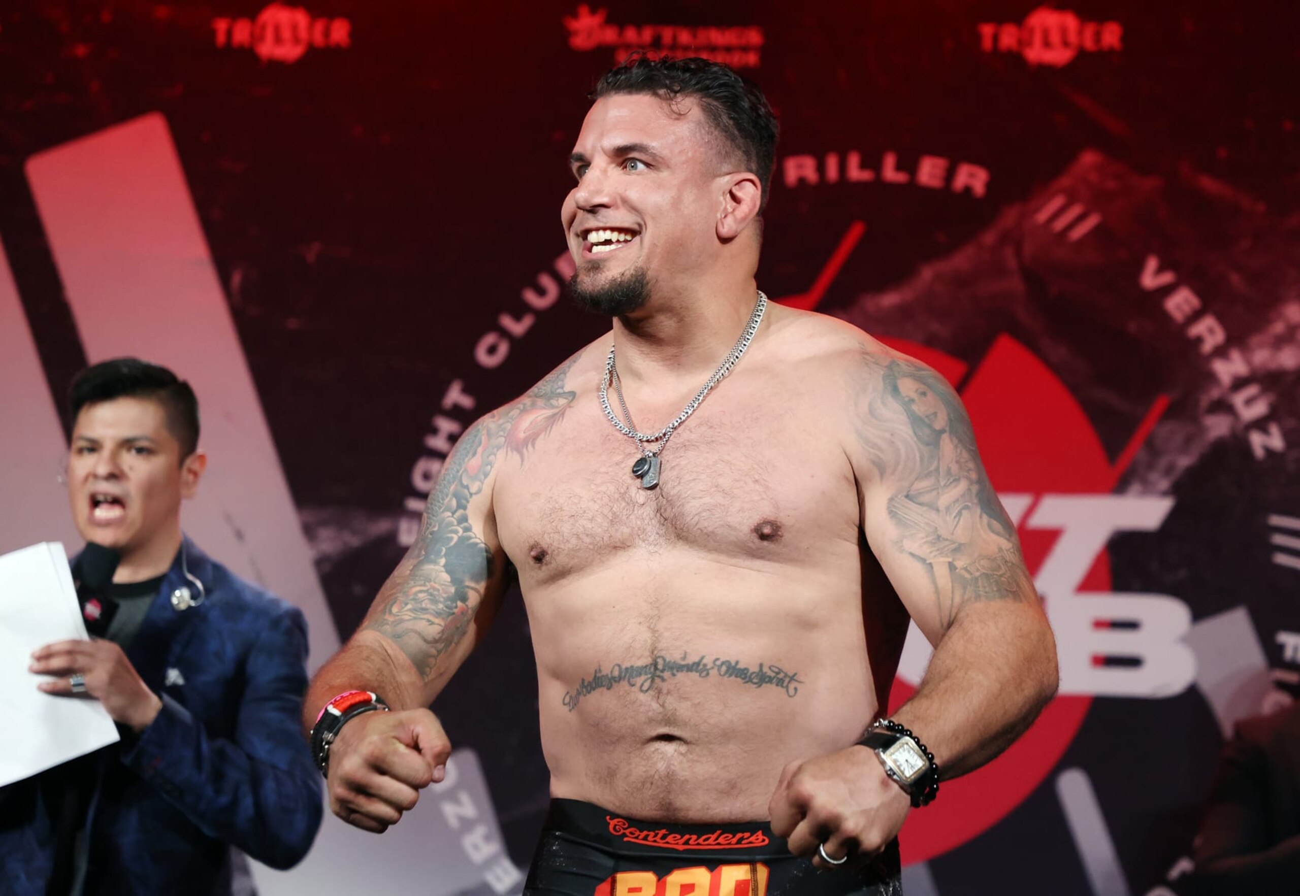 ATLANTA, GEORGIA - APRIL 16: Frank Mir poses during weigh ins for Triller Fight Club at Mercedes-Benz Stadium on April 16, 2021 in Atlanta, Georgia. (Photo by Al Bello/Getty Images for Triller)