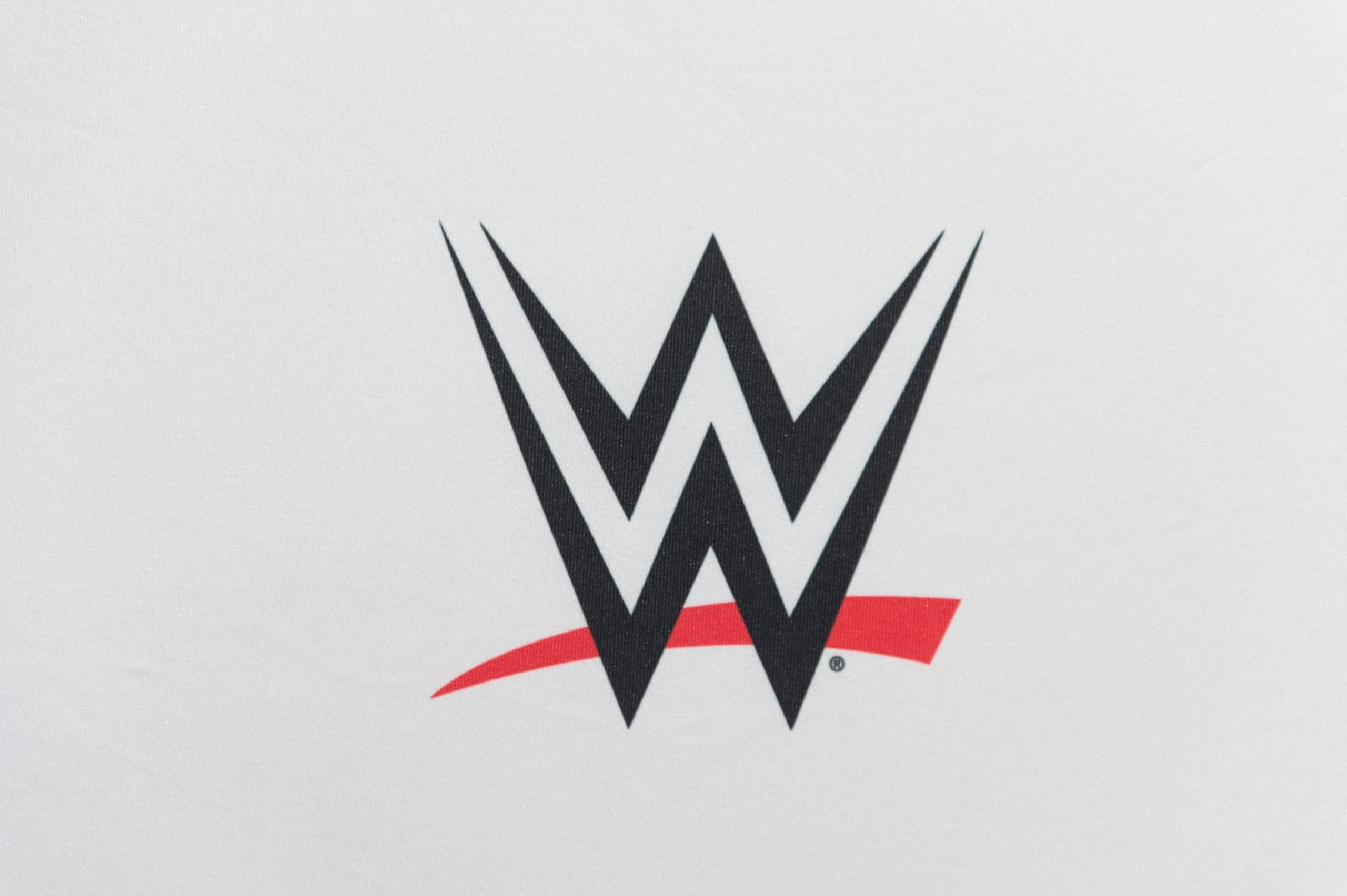 COLOGNE, GERMANY - NOVEMBER 07: A WWE Logo at the WWE Live Tryout  at the Motorworld on November 7, 2018 in Cologne, Germany. (Photo by Marc Pfitzenreuter/Getty Images)