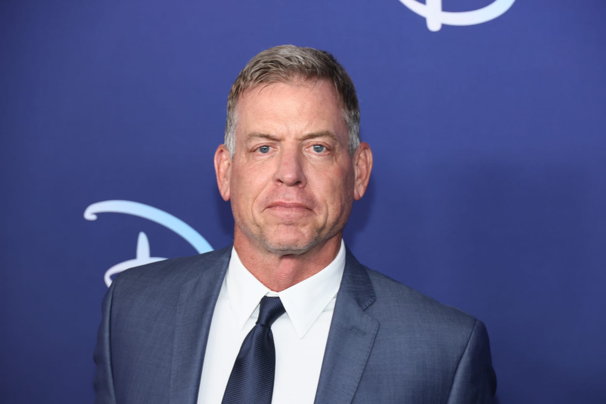 NEW YORK, NEW YORK - MAY 17: Troy Aikman attends the 2022 ABC Disney Upfront at Basketball City - Pier 36 - South Street on May 17, 2022 in New York City. (Photo by Dia Dipasupil/Getty Images,)