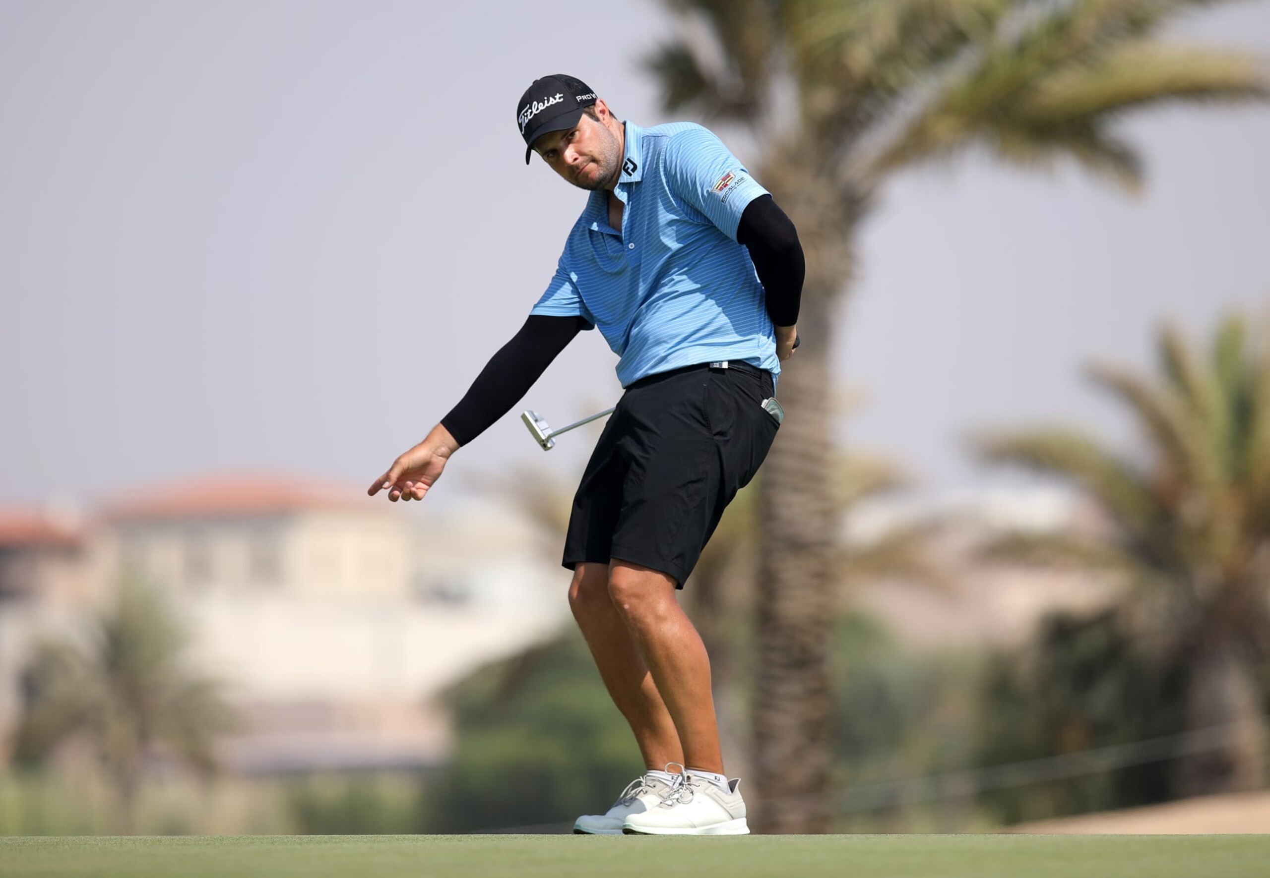 JEDDAH, SAUDI ARABIA - OCTOBER 15: Peter Uihlein of Smash GC putts on the eighth green during day two of the LIV Golf Invitational - Jeddah at Royal Greens Golf & Country Club on October 15, 2022 in King Abdullah Economic City, Saudi Arabia. (Photo by Charlie Crowhurst/LIV Golf via Getty Images)