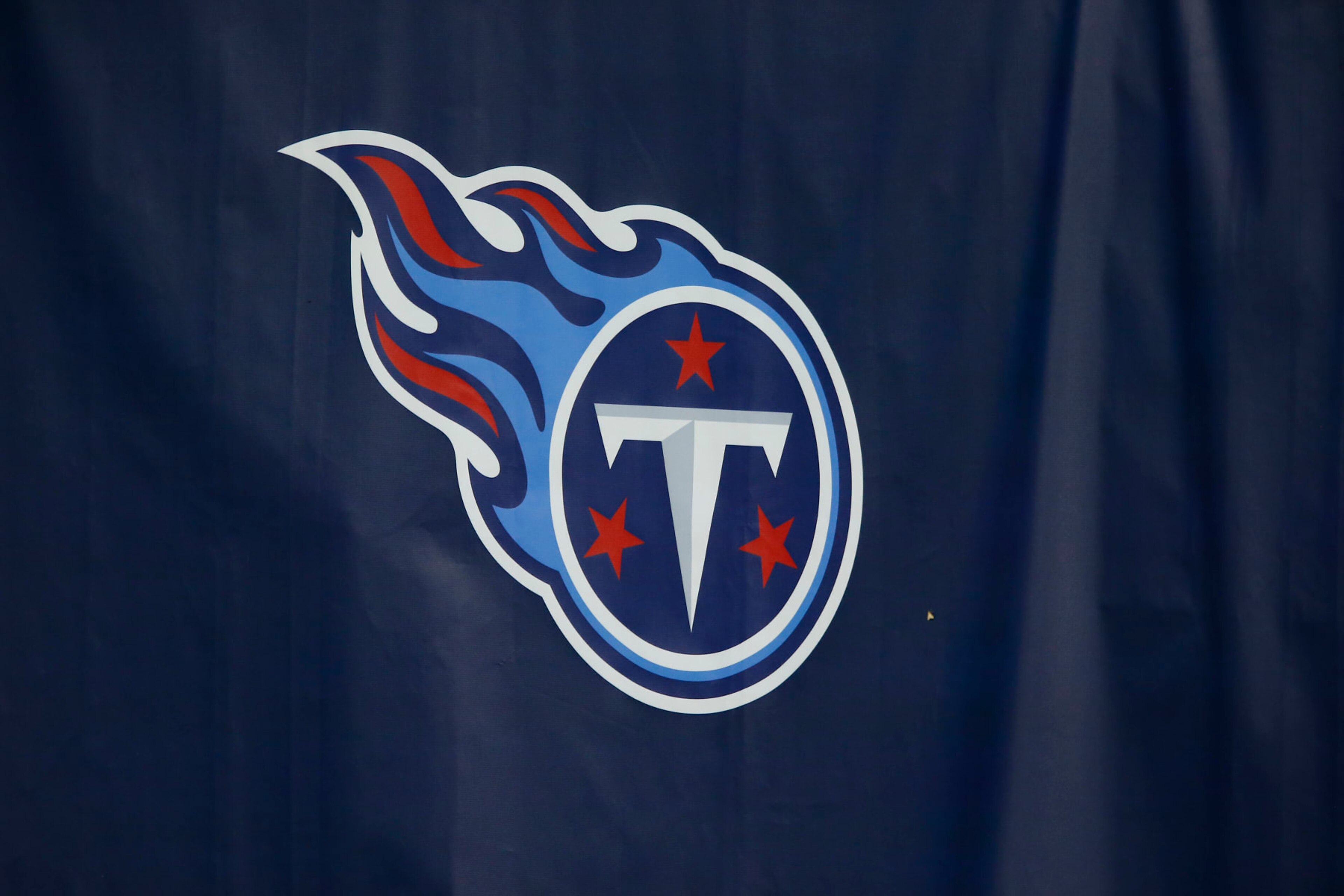 NASHVILLE, TN - NOVEMBER 12: The Tennessee Titans logo on display in game action during a NFL game between the Indianapolis Colts and the Tennessee Titans on November 12, 2020 at LP Field in Nashville TN.(Photo by Jeffrey Brown/Icon Sportswire via Getty Images) NASHVILLE, TN - NOVEMBER 12: The Tennessee Titans logo on display in game action during a NFL game between the Indianapolis Colts and the Tennessee Titans on November 12, 2020 at LP Field in Nashville TN.(Photo by Jeffrey Brown/Icon Sportswire via Getty Images)