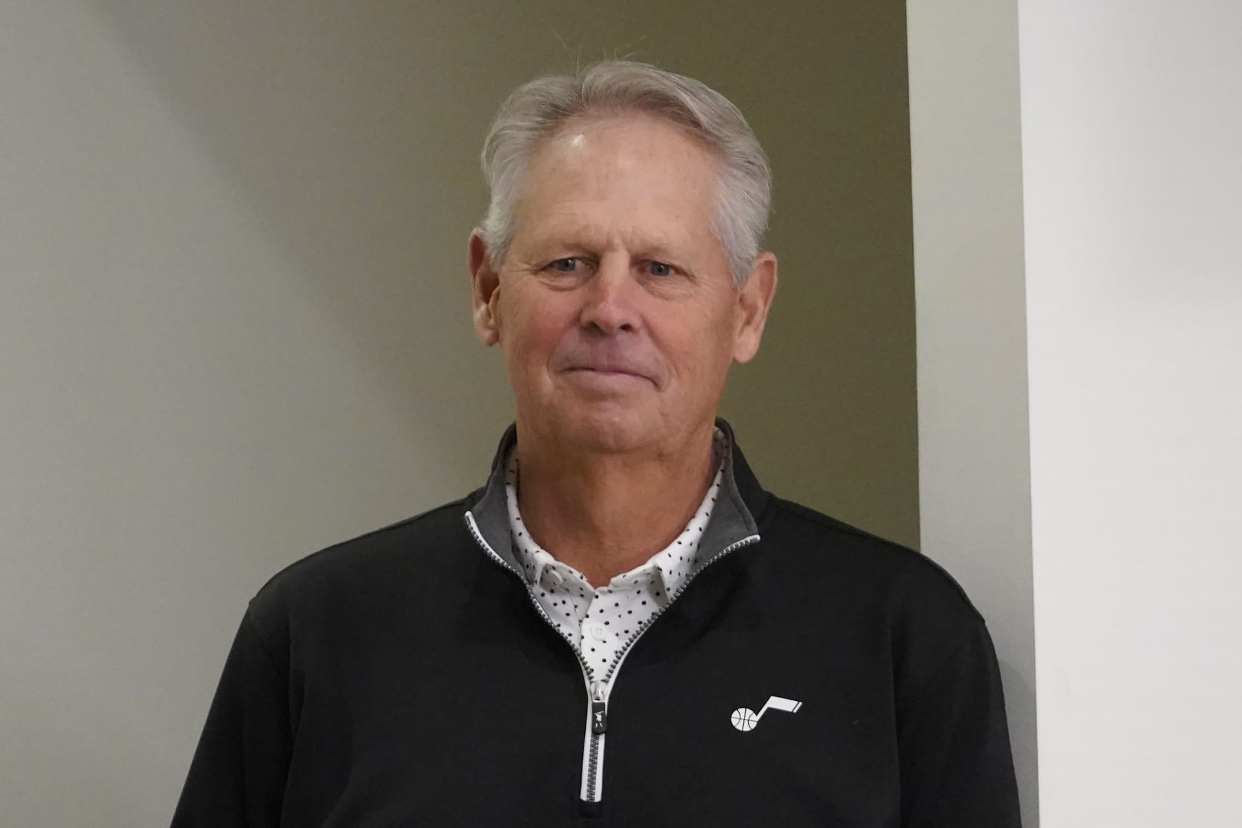 Utah Jazz CEO, Danny Ainge, speaks withe reporters during an NBA basketball Media Day news conference Monday, Sept. 26, 2022, in Salt Lake City. (AP Photo/Rick Bowmer)