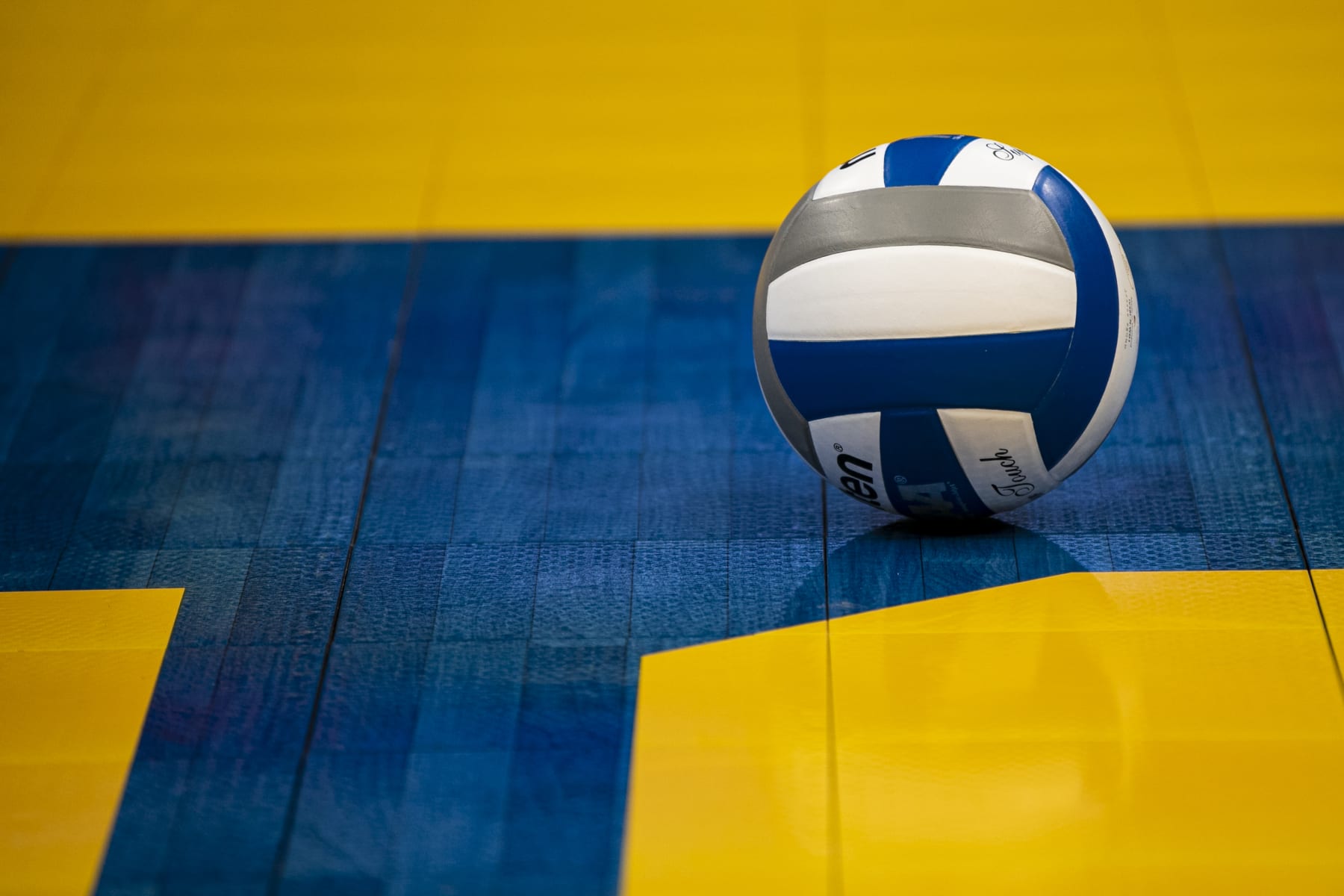 PITTSBURGH, PA - DECEMBER 21: A photo of a game ball on the floor during the NCAA Division 1 Women's National Championship game between the Wisconsin Badgers and the Stanford Cardinal on December 21, 2019 at PPG Paints Arena in Pittsburgh, PA. (Photo by Mark Alberti/Icon Sportswire via Getty Images)