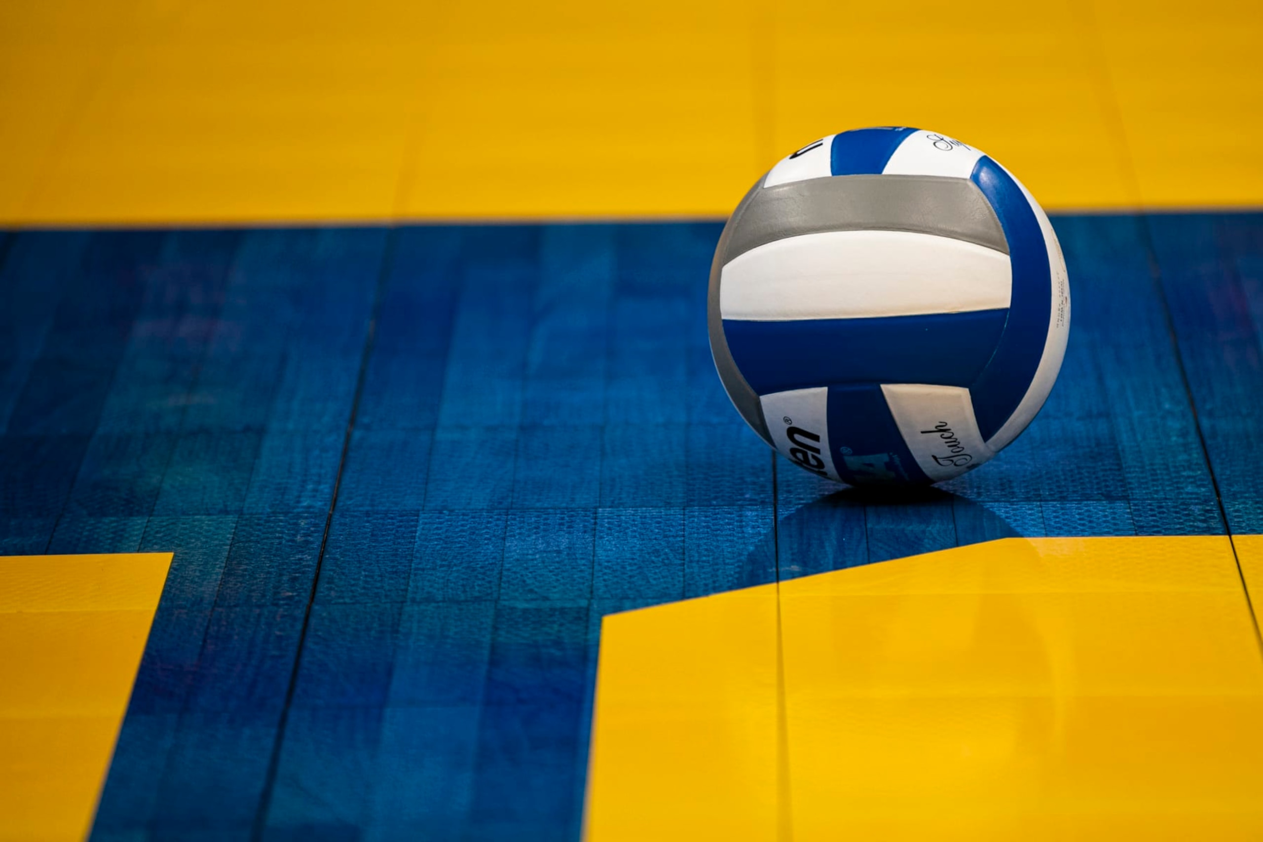 PITTSBURGH, PA - DECEMBER 21: A photo of a game ball on the floor during the NCAA Division 1 Women's National Championship game between the Wisconsin Badgers and the Stanford Cardinal on December 21, 2019 at PPG Paints Arena in Pittsburgh, PA. (Photo by Mark Alberti/Icon Sportswire via Getty Images)