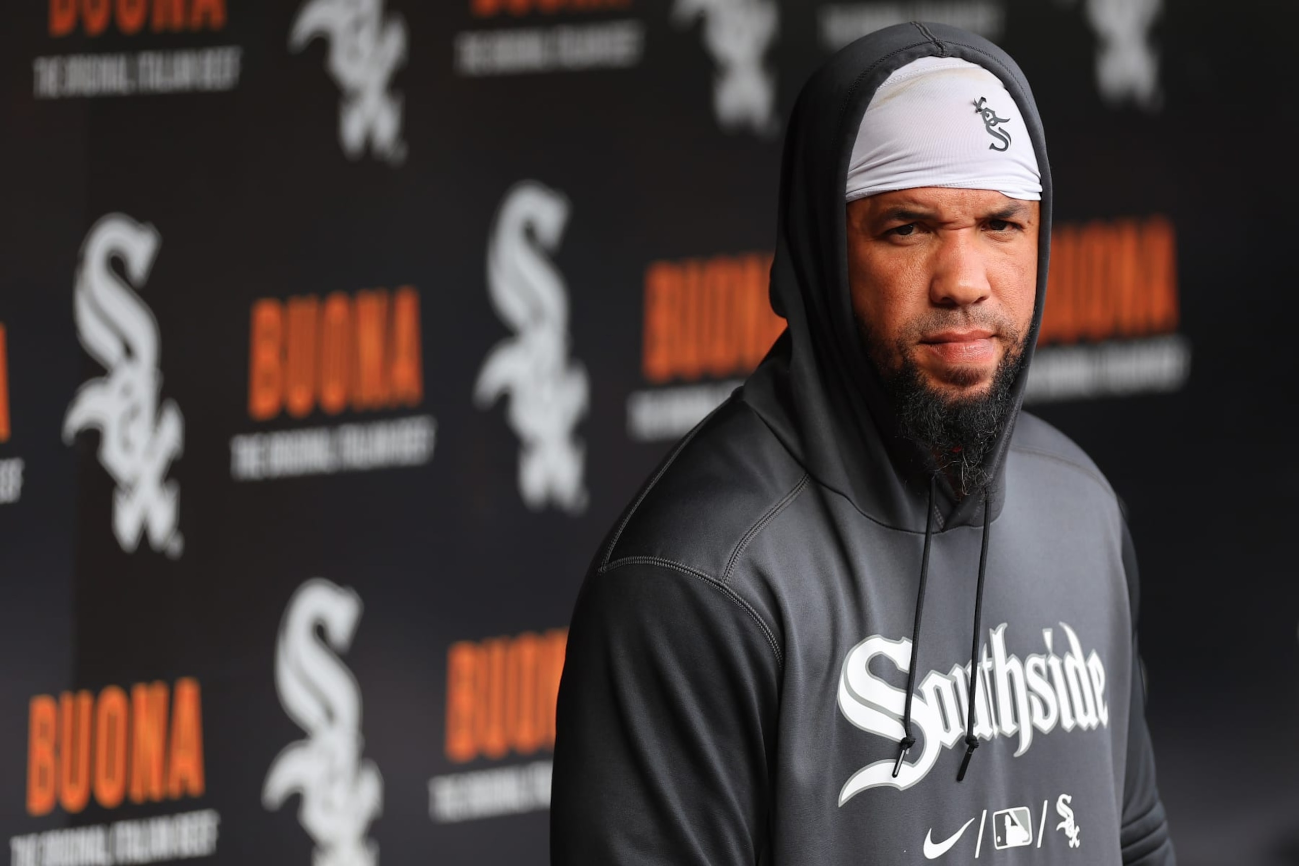 CHICAGO, ILLINOIS - OCTOBER 05: Jose Abreu #79 of the Chicago White Sox looks on prior to the game against the Minnesota Twins at Guaranteed Rate Field on October 05, 2022 in Chicago, Illinois. (Photo by Michael Reaves/Getty Images) CHICAGO, ILLINOIS - OCTOBER 05: Jose Abreu #79 of the Chicago White Sox looks on prior to the game against the Minnesota Twins at Guaranteed Rate Field on October 05, 2022 in Chicago, Illinois. (Photo by Michael Reaves/Getty Images)