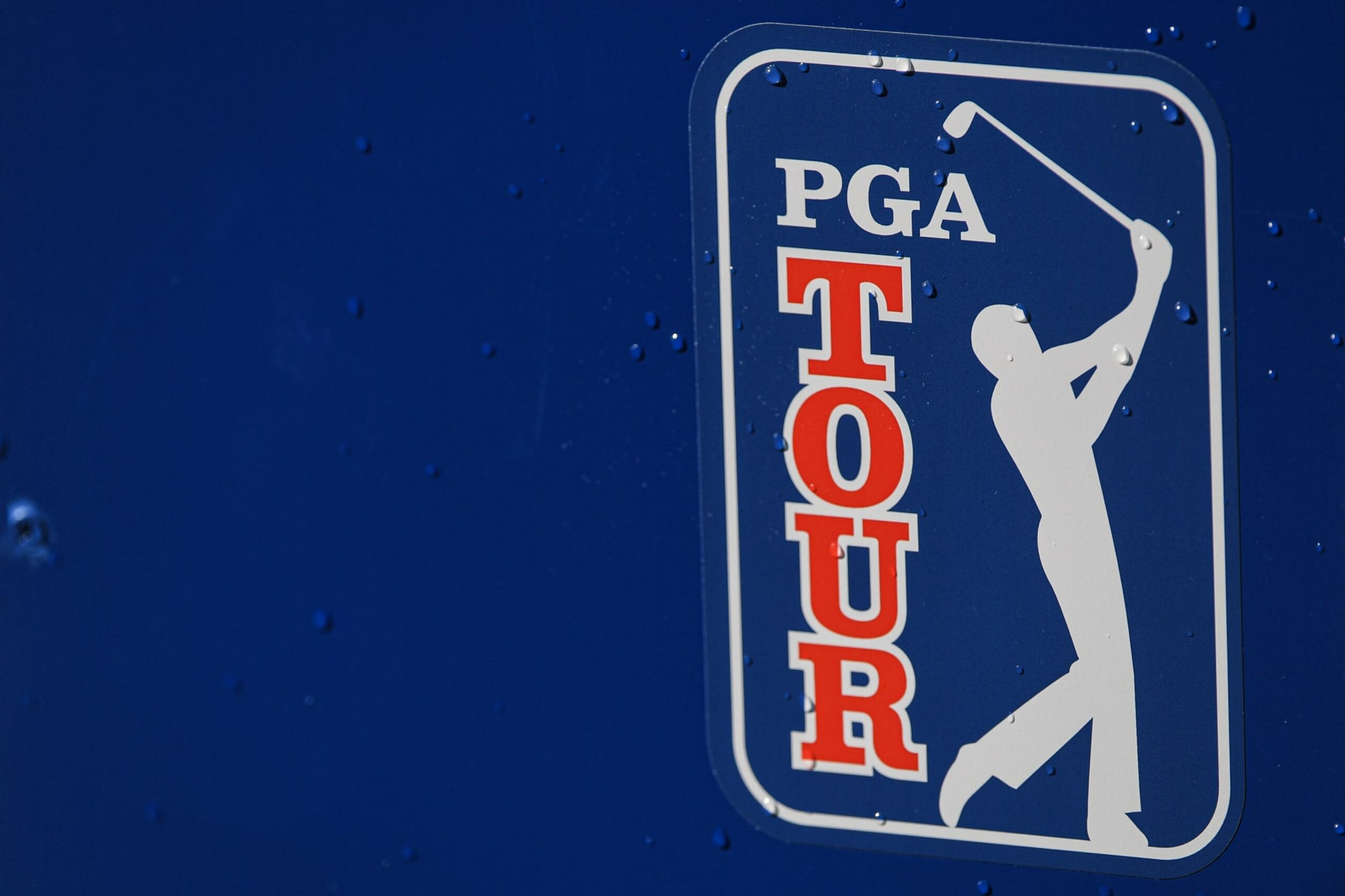 SAN DIEGO, CA - JANUARY 29: PGA TOUR logo is seen during the second round of the Farmers Insurance Open at Torrey Pines South on January 29, 2021 in San Diego, California. (Photo by Ben Jared/PGA TOUR via Getty Images) SAN DIEGO, CA - JANUARY 29: PGA TOUR logo is seen during the second round of the Farmers Insurance Open at Torrey Pines South on January 29, 2021 in San Diego, California. (Photo by Ben Jared/PGA TOUR via Getty Images)