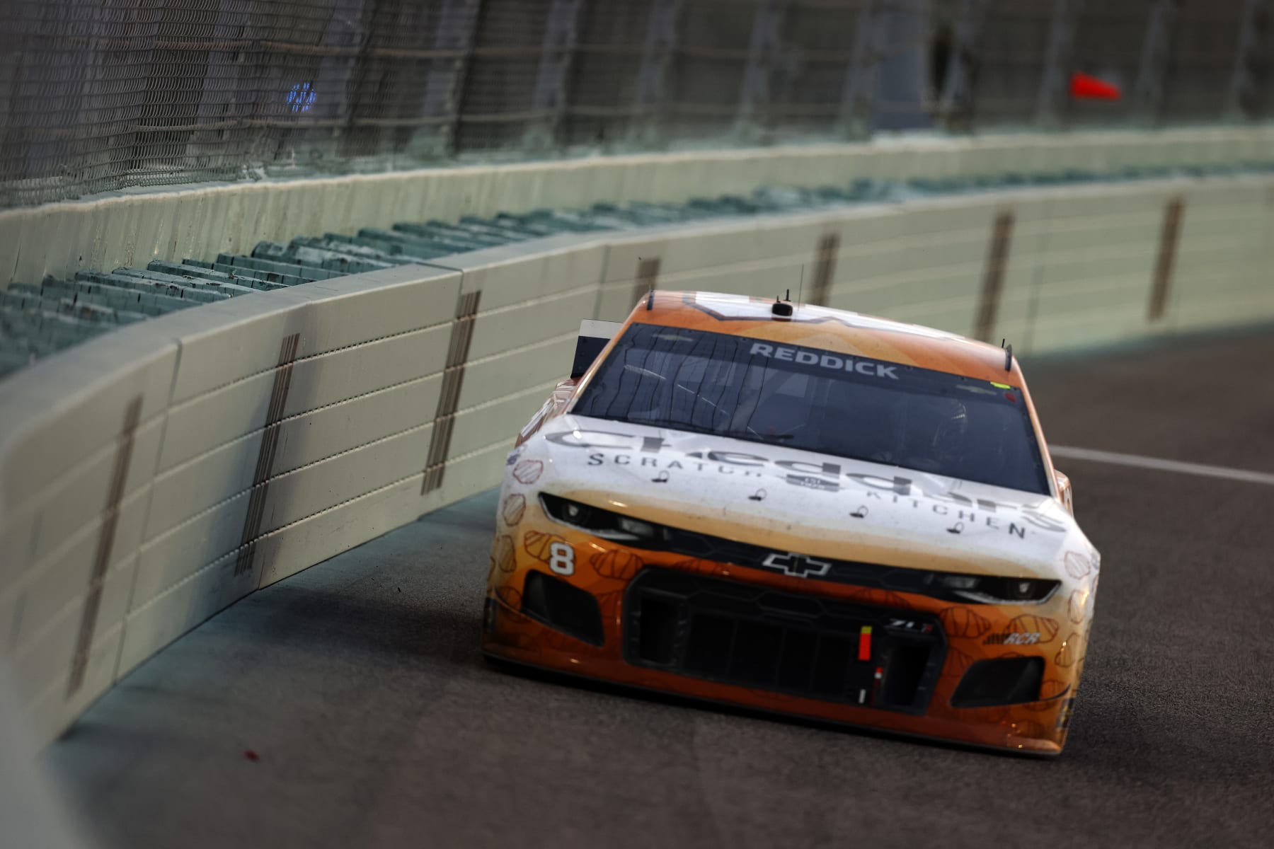 HOMESTEAD, FLORIDA - FEBRUARY 28: Tyler Reddick, driver of the #8 Cheddar's Scratch Kitchen Chevrolet, drives during the NASCAR Cup Series Dixie Vodka 400 at Homestead-Miami Speedway on February 28, 2021 in Homestead, Florida. (Photo by Michael Reaves/Getty Images)