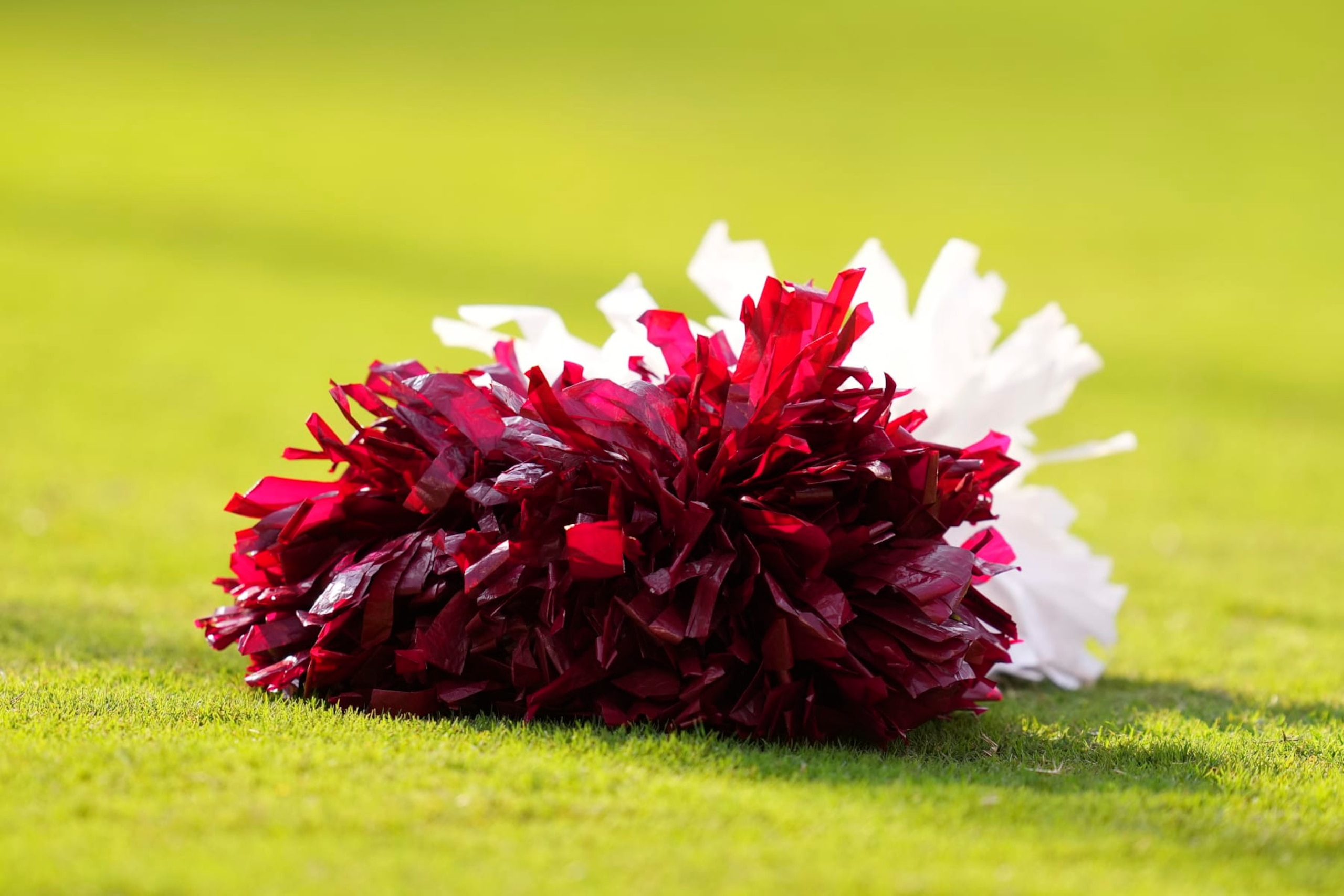 PHILADELPHIA, PA - SEPTEMBER 17: A detailed view of the Temple Owls cheerleader pom poms against the Rutgers Scarlet Knights at Lincoln Financial Field on September 17, 2022 in Philadelphia, Pennsylvania. (Photo by Mitchell Leff/Getty Images) PHILADELPHIA, PA - SEPTEMBER 17: A detailed view of the Temple Owls cheerleader pom poms against the Rutgers Scarlet Knights at Lincoln Financial Field on September 17, 2022 in Philadelphia, Pennsylvania. (Photo by Mitchell Leff/Getty Images)