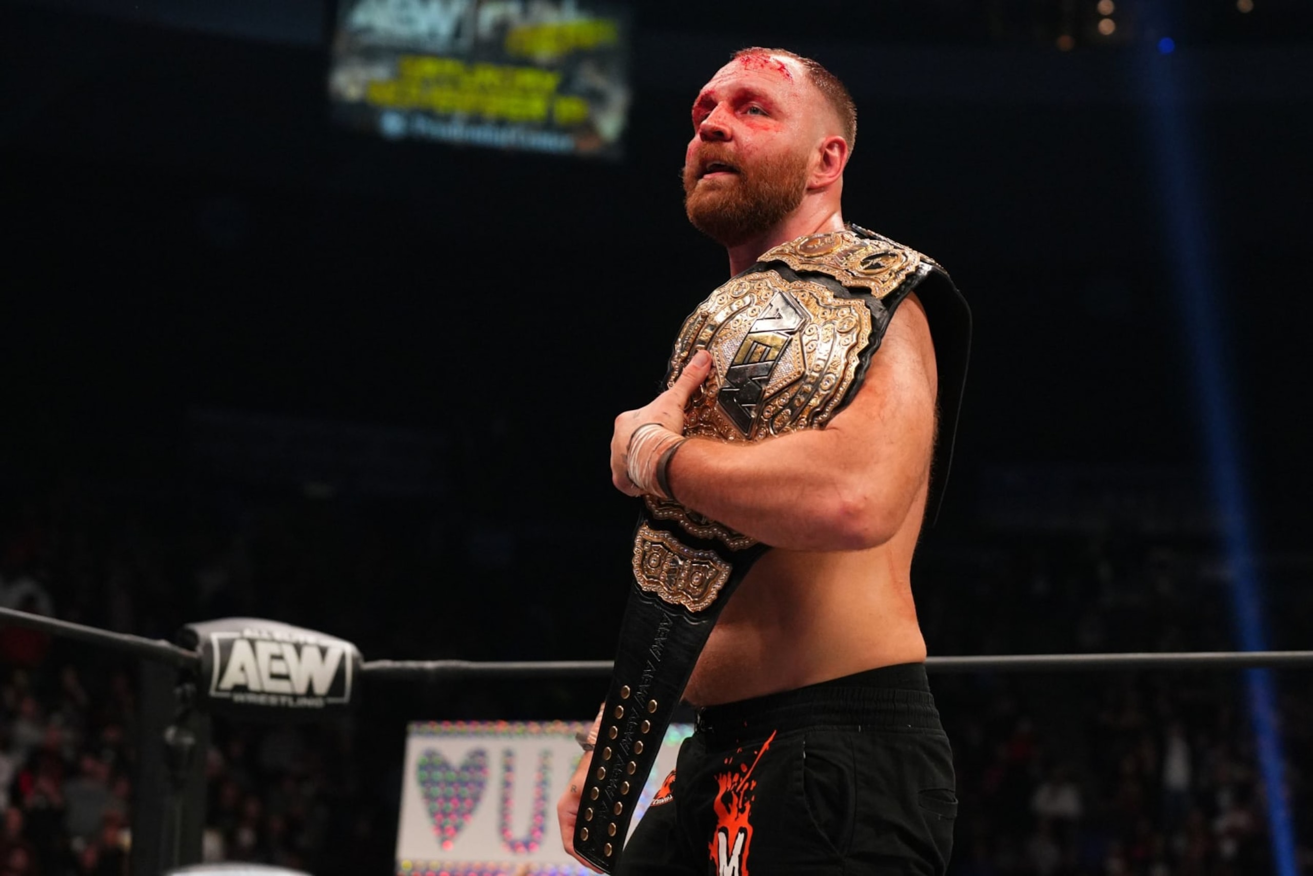 AEW world champion Jon Moxley.