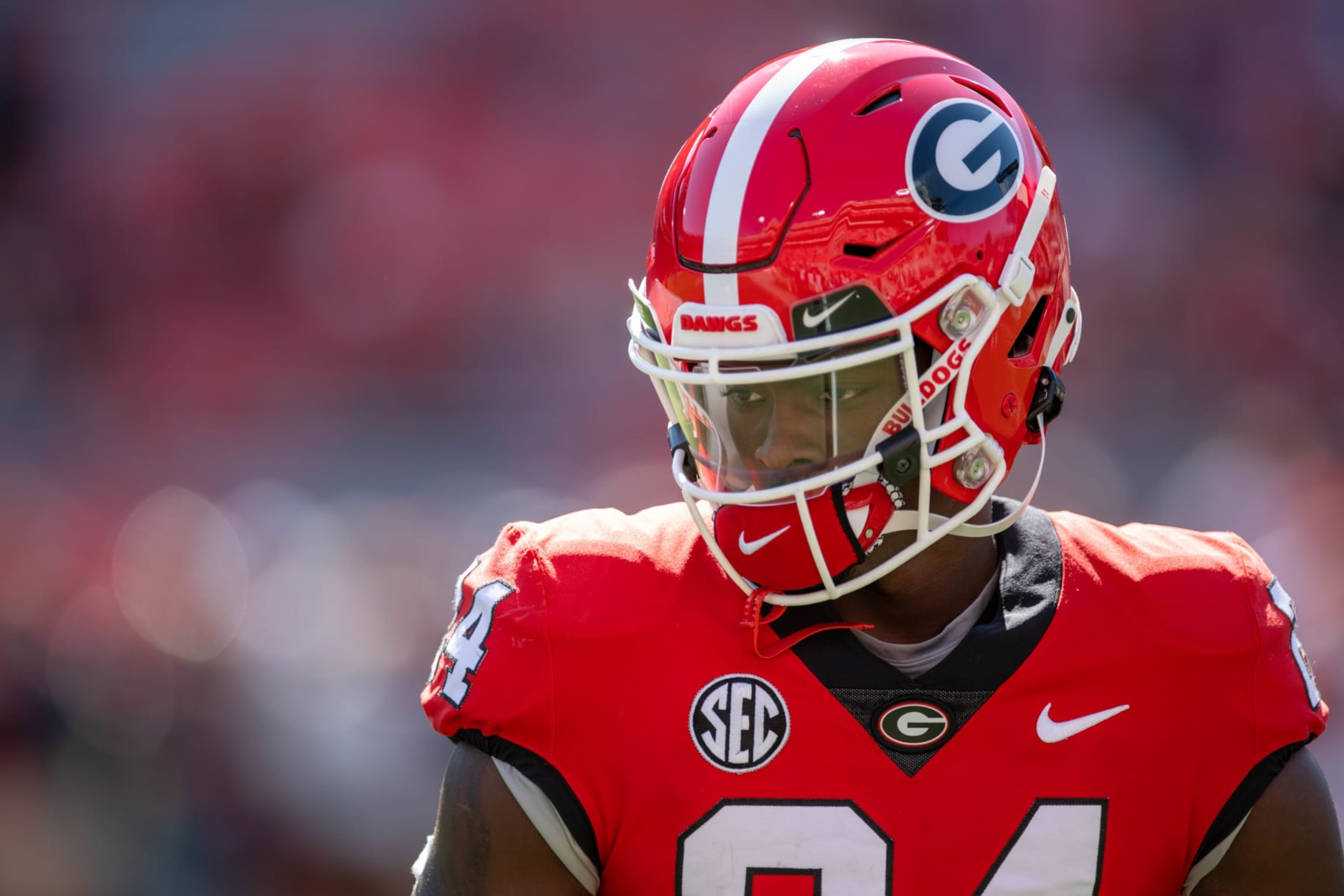 ATHENS, GA - OCTOBER 15: Malaki Starks #24 of the Georgia Bulldogs of the Georgia Bulldogs warms up prior to the game against the Vanderbilt Commodores at Sanford Stadium on October 15, 2022 in Athens, Georgia. (Photo by Adam Hagy/Getty Images)