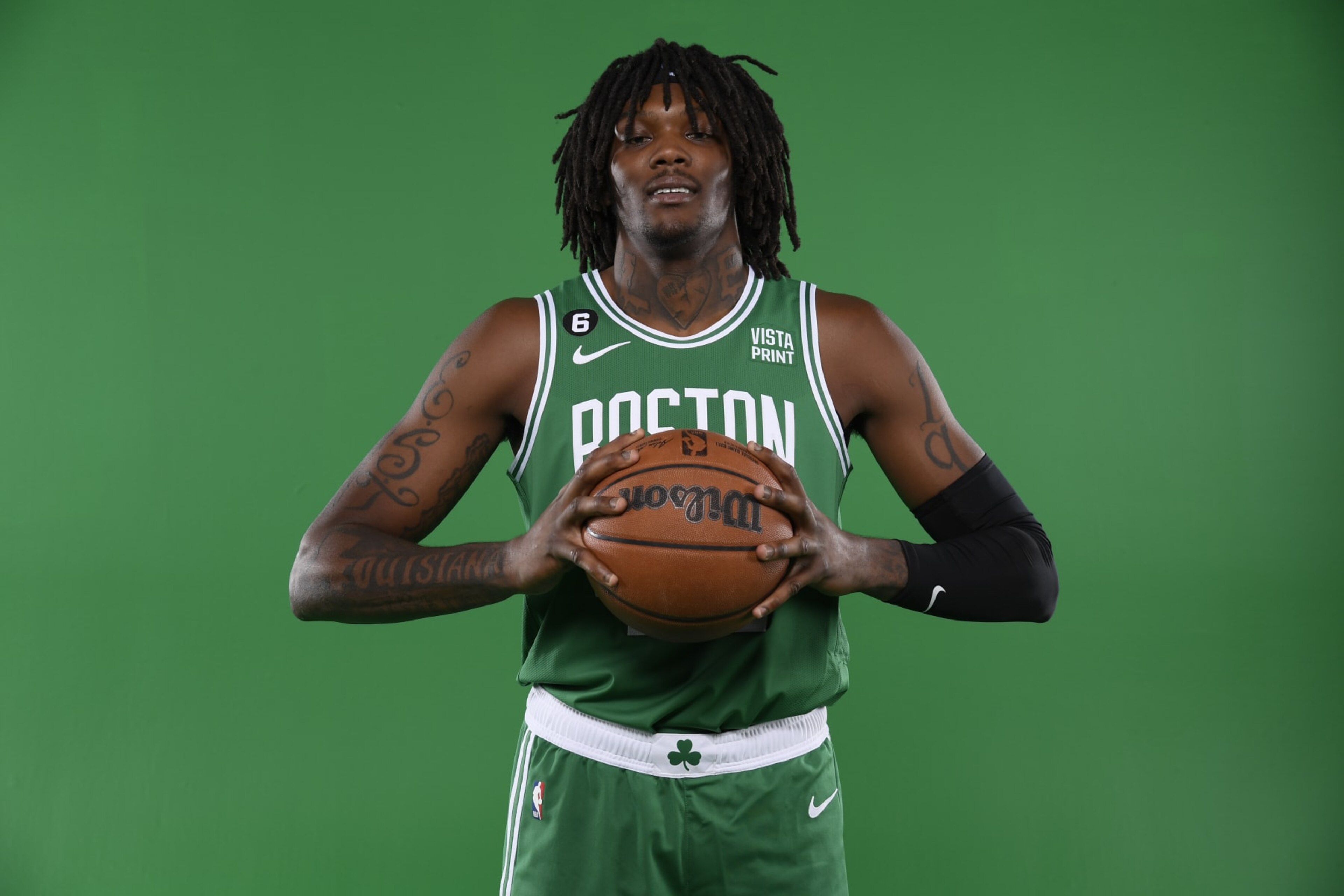 CANTON, MA - SEPTEMBER 26: Robert Williams #44 of the Boston Celtics poses for a portrait on September 26, 2022 at High Output Studios in Canton, Massachusetts. NOTE TO USER: User expressly acknowledges and agrees that, by downloading and or using this photograph, User is consenting to the terms and conditions of the Getty Images License Agreement. Mandatory Copyright Notice: Copyright 2022 NBAE (Photo by Brian Babineau/NBAE via Getty Images) CANTON, MA - SEPTEMBER 26: Robert Williams #44 of the Boston Celtics poses for a portrait on September 26, 2022 at High Output Studios in Canton, Massachusetts. NOTE TO USER: User expressly acknowledges and agrees that, by downloading and or using this photograph, User is consenting to the terms and conditions of the Getty Images License Agreement. Mandatory Copyright Notice: Copyright 2022 NBAE (Photo by Brian Babineau/NBAE via Getty Images)