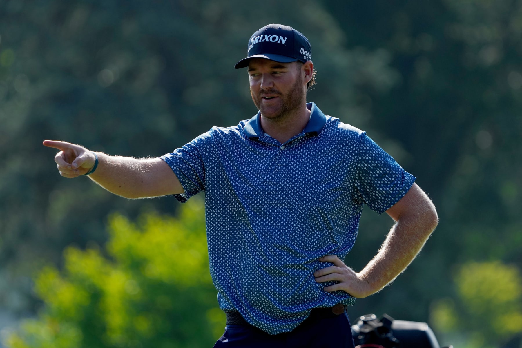 COLUMBUS, OHIO - AUGUST 26: Grayson Murray of the United States looks on from the 11th green during the second round of the Nationwide Children's Hospital Championship at OSU GC - Scarlet Course on August 26, 2022 in Columbus, Ohio. (Photo by Dylan Buell/Getty Images)