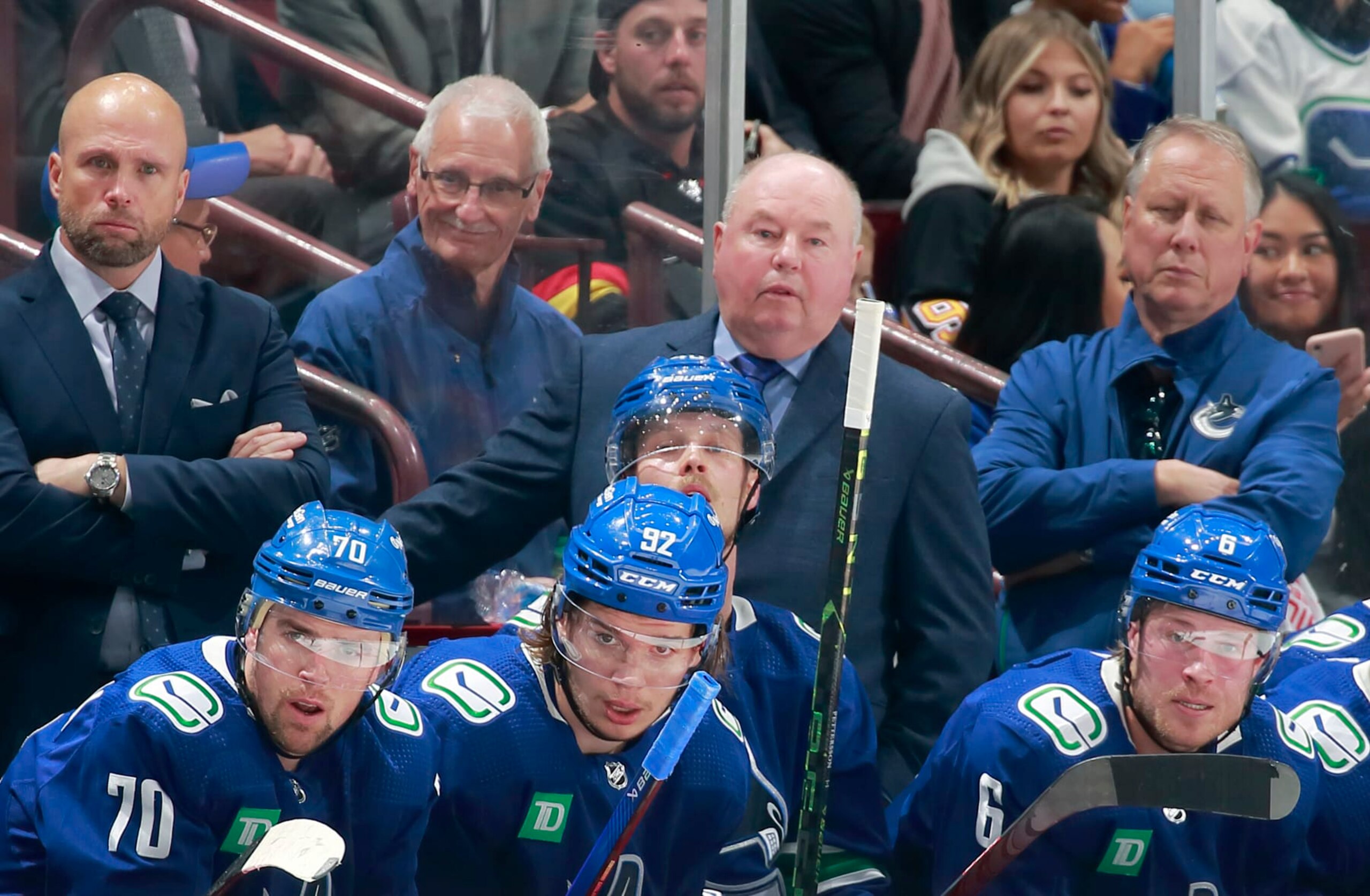 Bruce Boudreau and the Canucks are looking ahead to their first win Bruce Boudreau and the Canucks are looking ahead to their first win