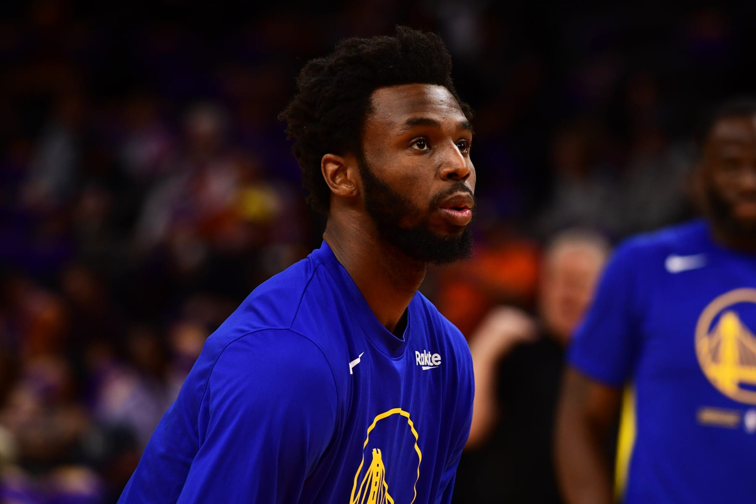 PHOENIX, AZ - OCTOBER 25 Andrew Wiggins #22 of the Golden State Warriors warms up before the game against the Phoenix Suns on October 25 2022 at Footprint Center in Phoenix, Arizona. NOTE TO USER: User expressly acknowledges and agrees that, by downloading and or using this photograph, user is consenting to the terms and conditions of the Getty Images License Agreement. Mandatory Copyright Notice: Copyright 2022 NBAE (Photo by Kate Frese/NBAE via Getty Images)