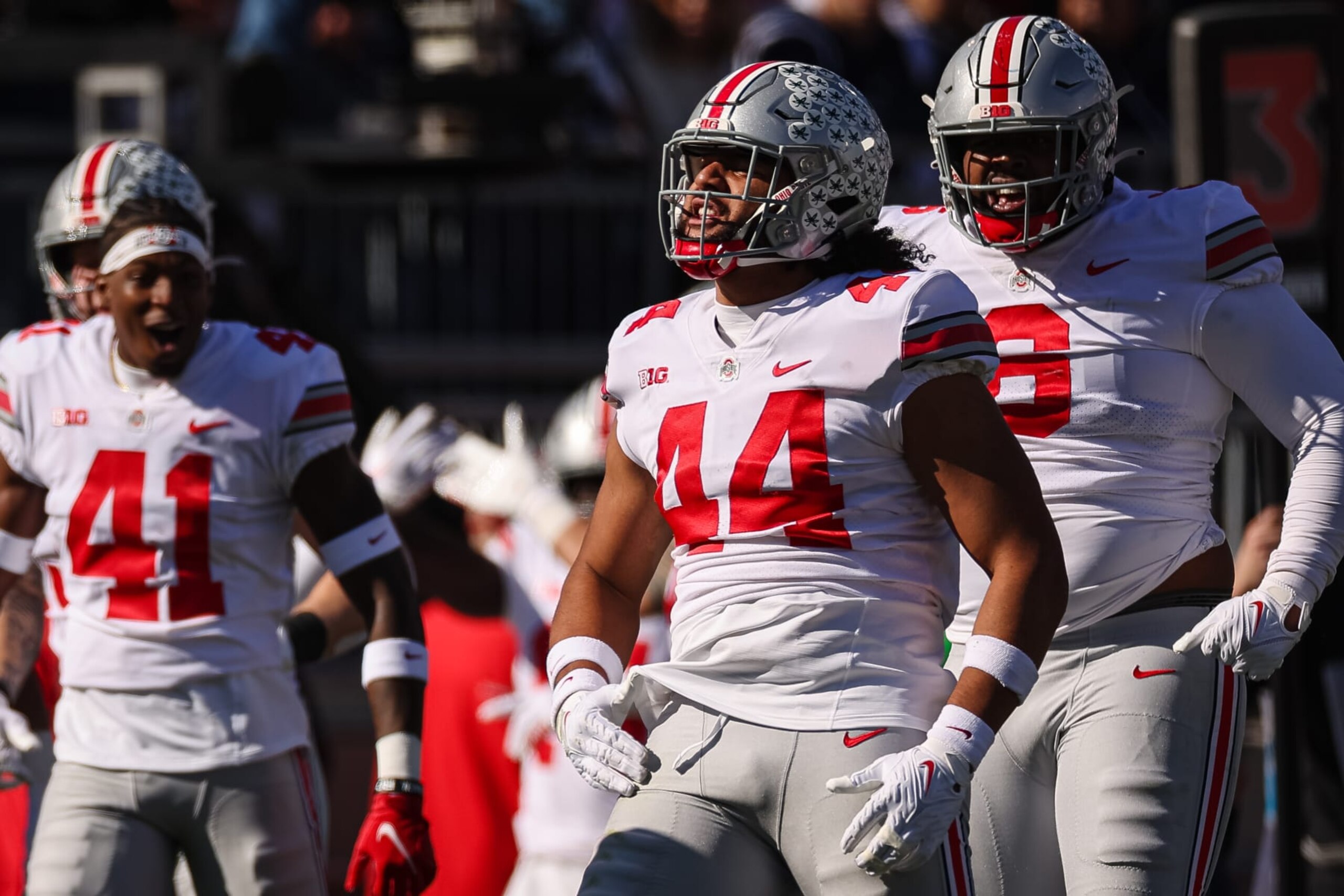 Ohio State's J.T. Tuimoloau (44) Ohio State's J.T. Tuimoloau (44)