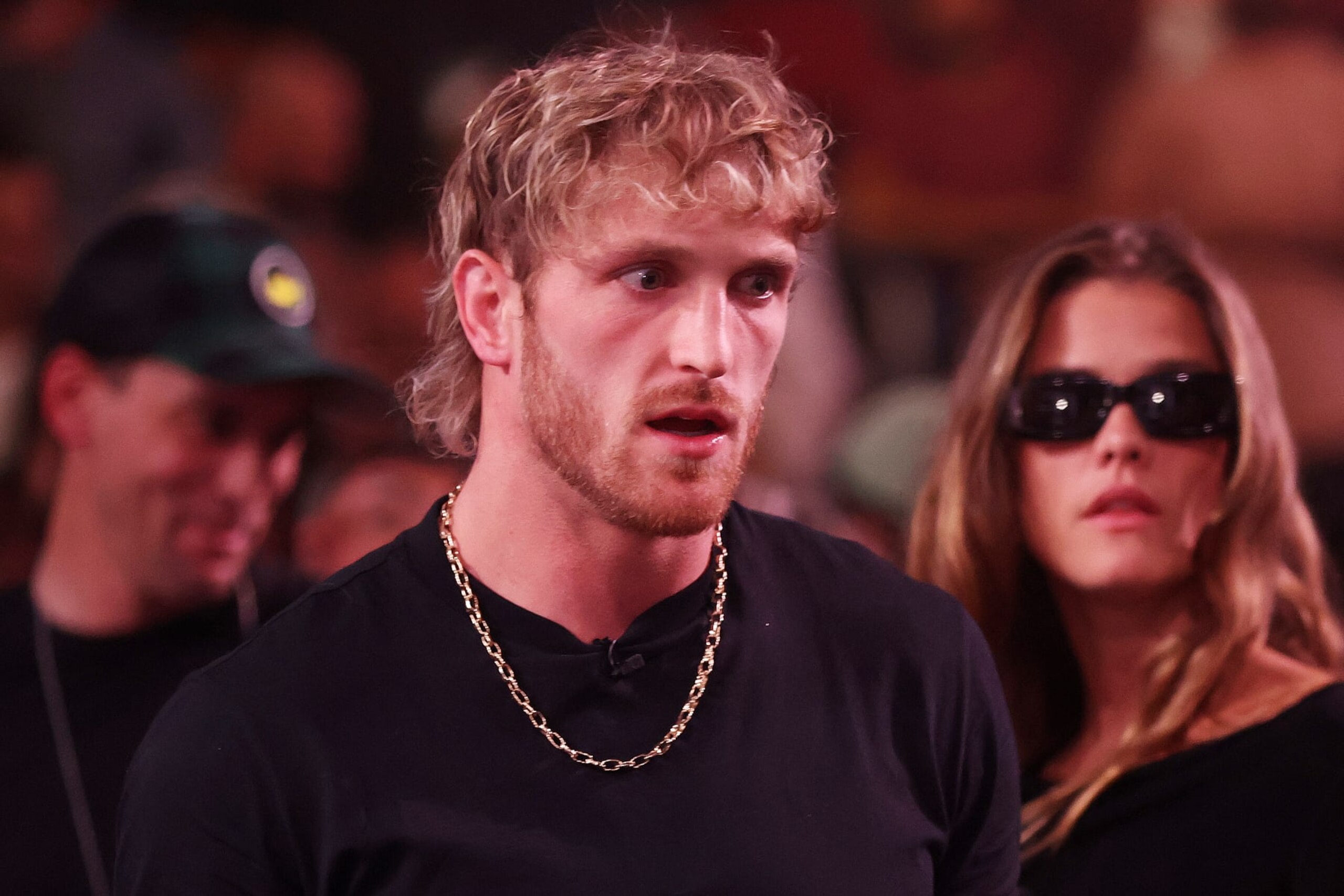 GLENDALE, ARIZONA - OCTOBER 29: Logan Paul attends the cruiserweight bout between Jake Paul and Anderson Silva of Brazil at Desert Diamond Arena on October 29, 2022 in Glendale, Arizona. (Photo by Christian Petersen/Getty Images)