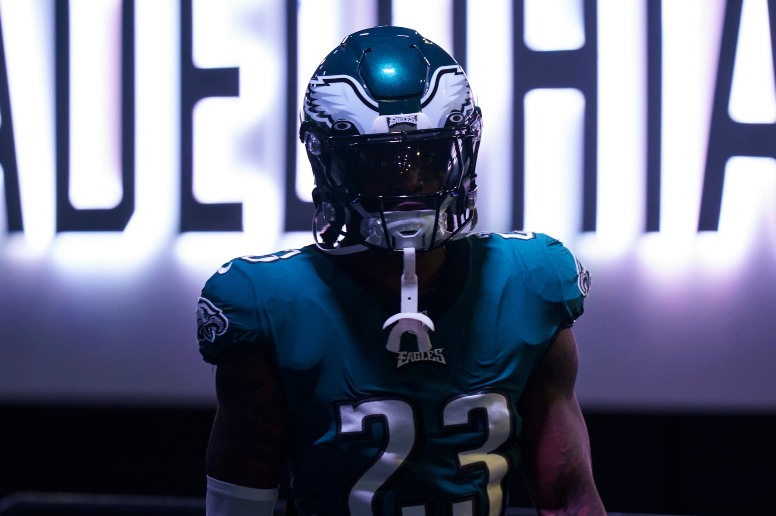 Philadelphia Eagles safety Chauncey Gardner-Johnson (23) takes the field prior to the NFL football game against the Minnesota Vikings, Monday, Sept. 19, 2022, in Philadelphia. (AP Photo/Chris Szagola)