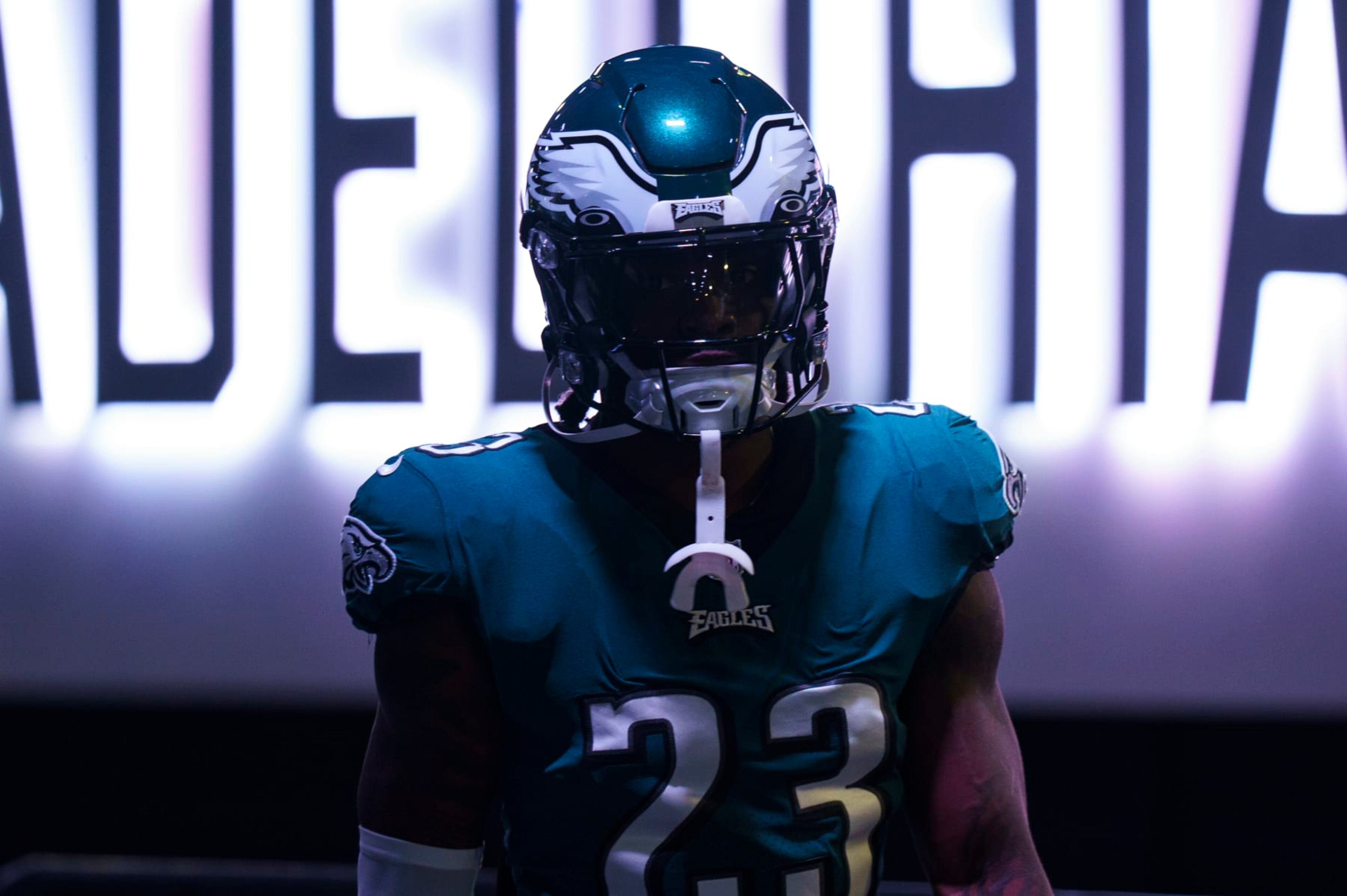 Philadelphia Eagles safety Chauncey Gardner-Johnson (23) takes the field prior to the NFL football game against the Minnesota Vikings, Monday, Sept. 19, 2022, in Philadelphia. (AP Photo/Chris Szagola)