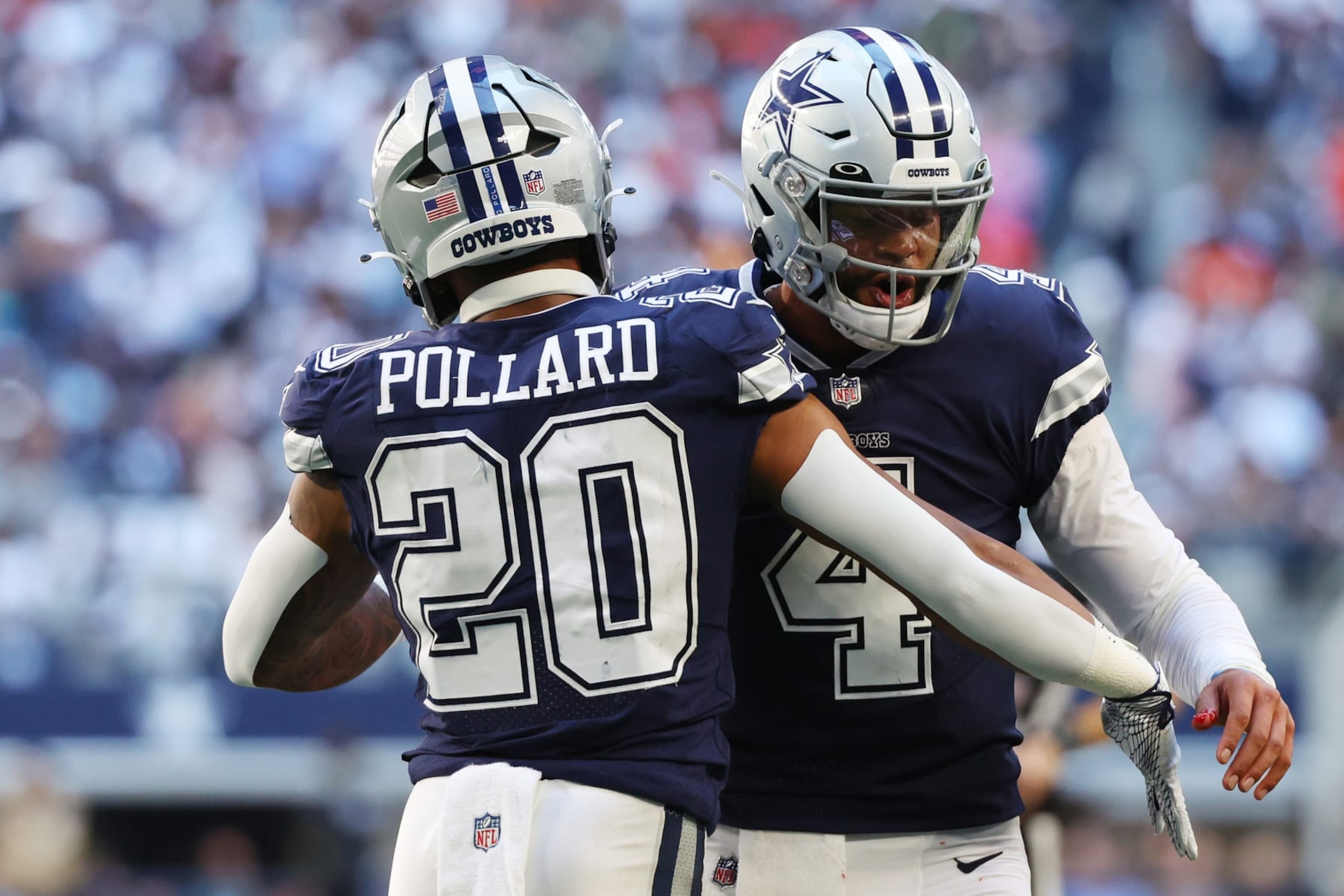 Tony Pollard and Dak Prescott