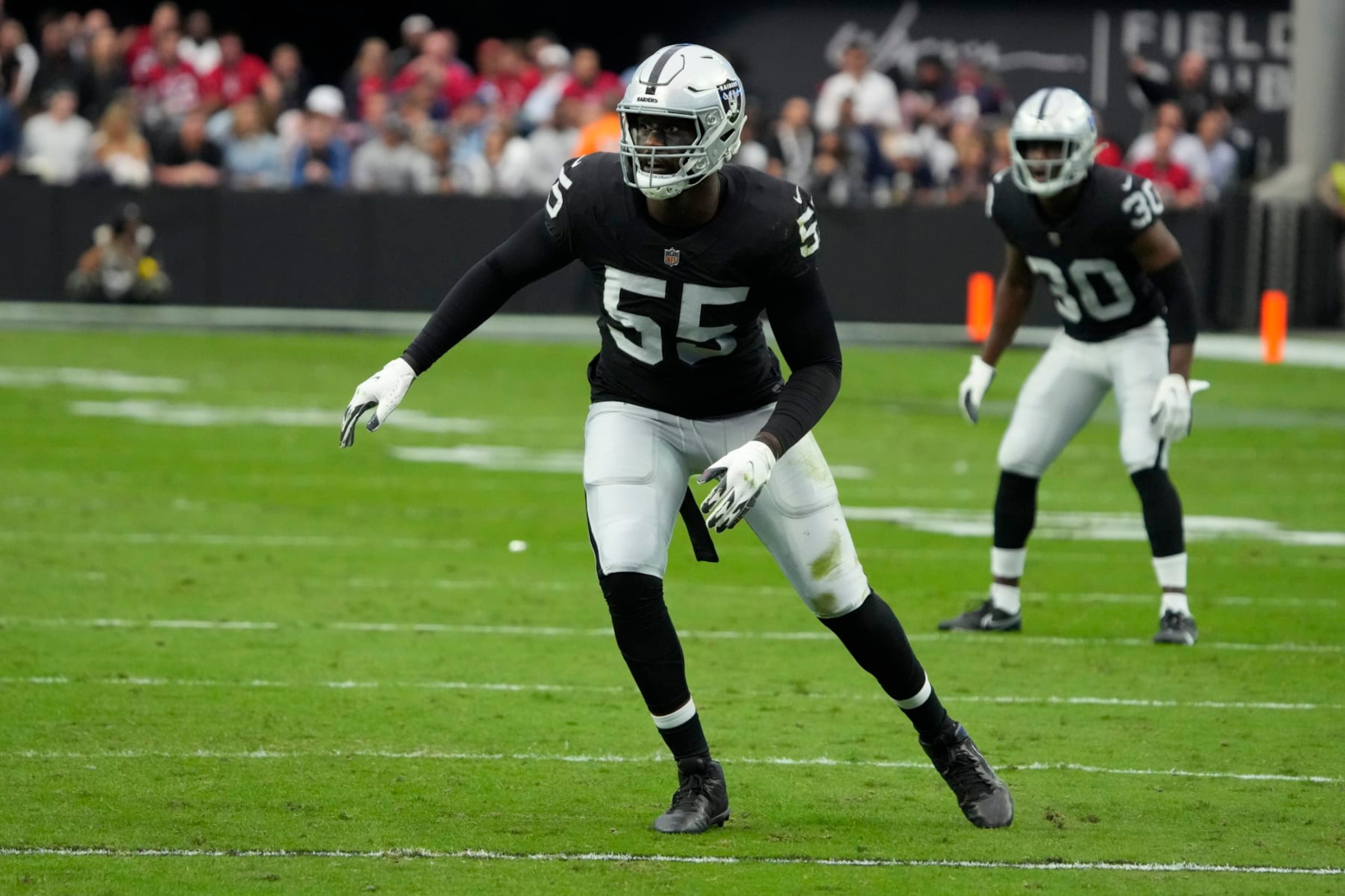 Chandler Jones has not helped elevate the Raiders' pass rush. Chandler Jones has not helped elevate the Raiders' pass rush.