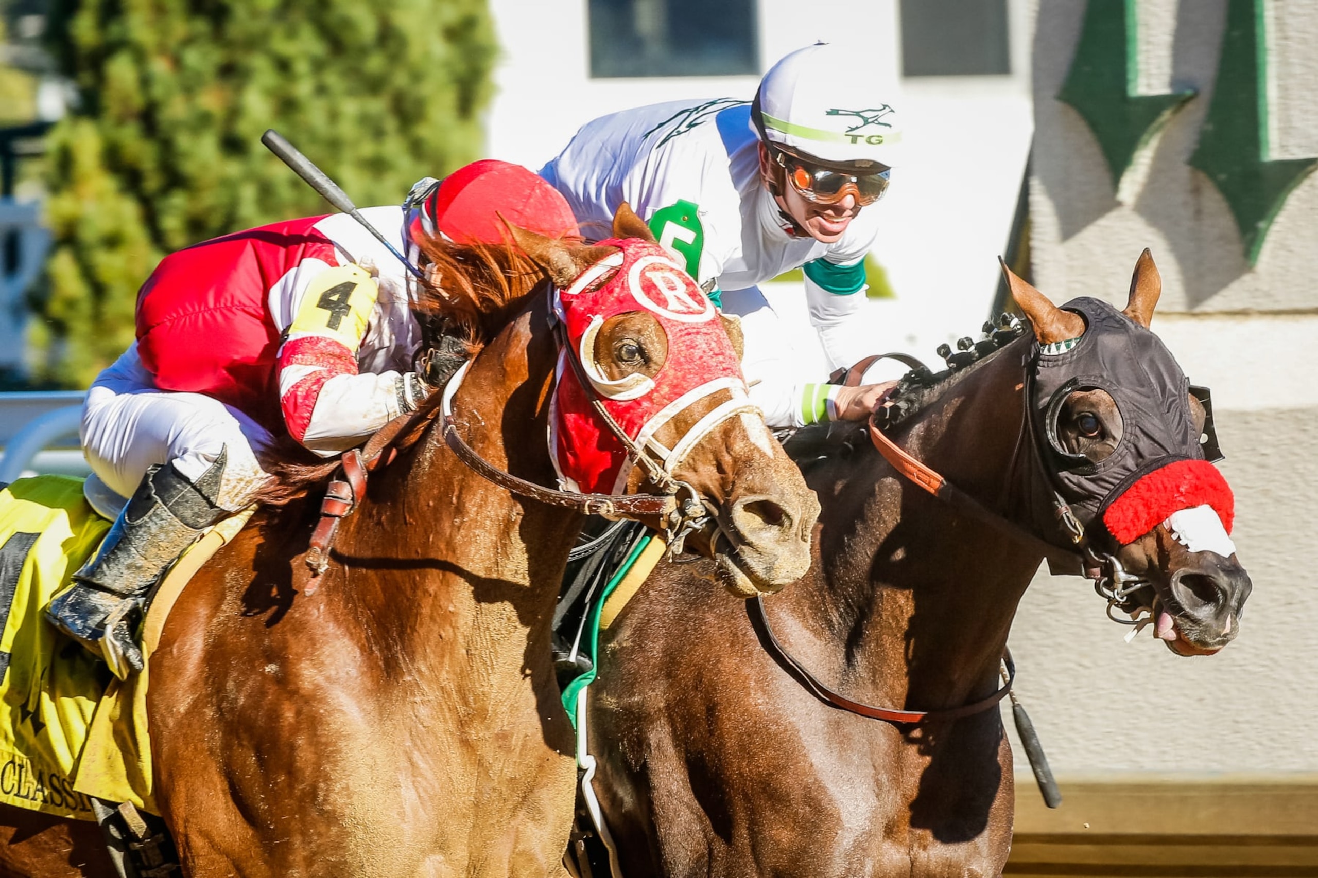 Rich Strike (left) and Hot Rod Charlie (right) are two of the eight horses with a shot to win the 2022 Breeders' Cup Classic. 
