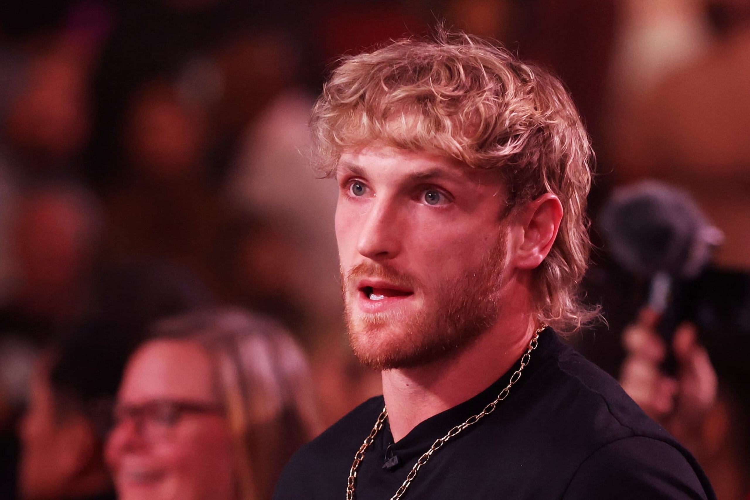 GLENDALE, ARIZONA - OCTOBER 29: Logan Paul attends the cruiserweight bout between Jake Paul and Anderson Silva of Brazil at Desert Diamond Arena on October 29, 2022 in Glendale, Arizona. (Photo by Christian Petersen/Getty Images) GLENDALE, ARIZONA - OCTOBER 29: Logan Paul attends the cruiserweight bout between Jake Paul and Anderson Silva of Brazil at Desert Diamond Arena on October 29, 2022 in Glendale, Arizona. (Photo by Christian Petersen/Getty Images)