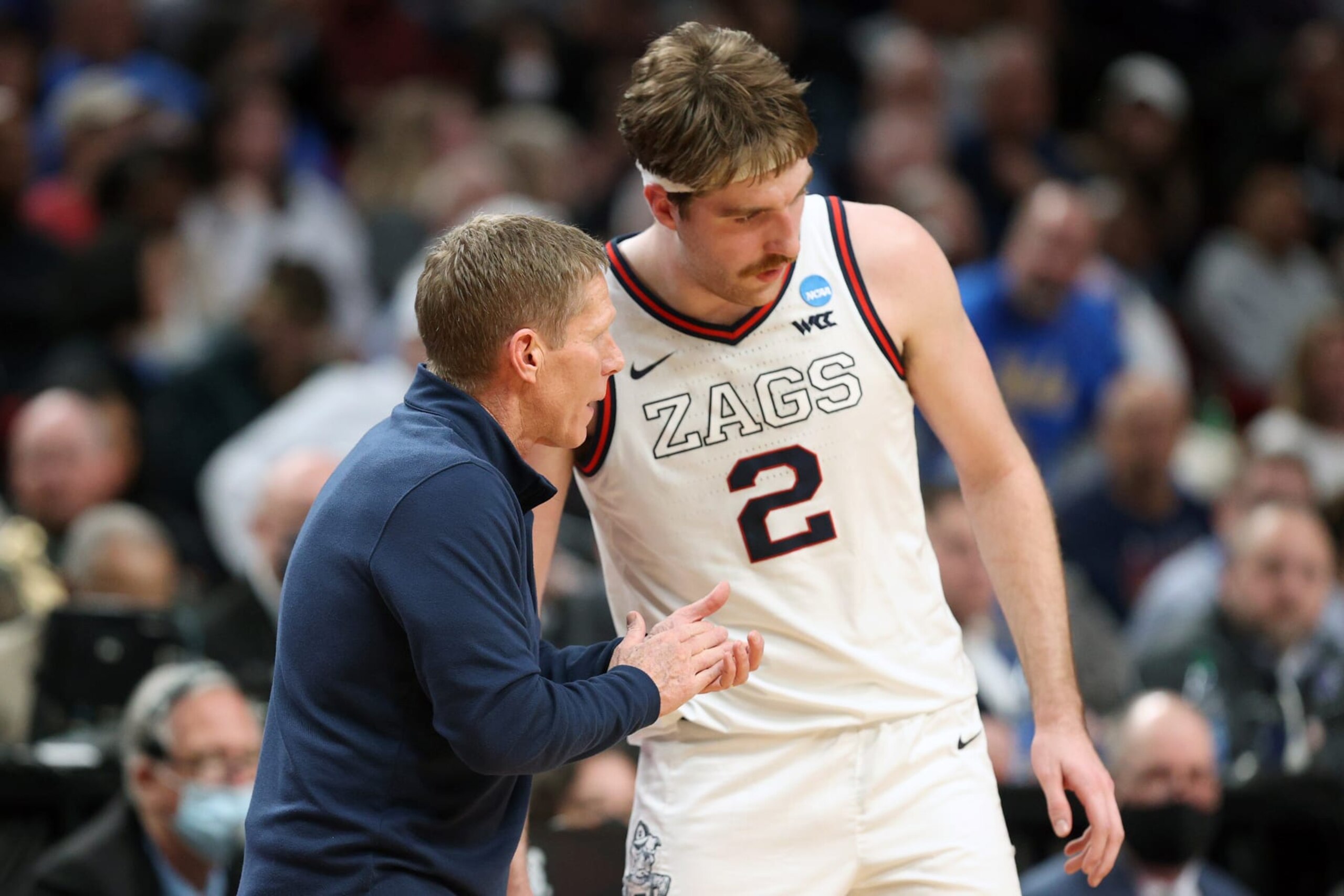 Gonzaga's Mark Few and Drew Timme Gonzaga's Mark Few and Drew Timme