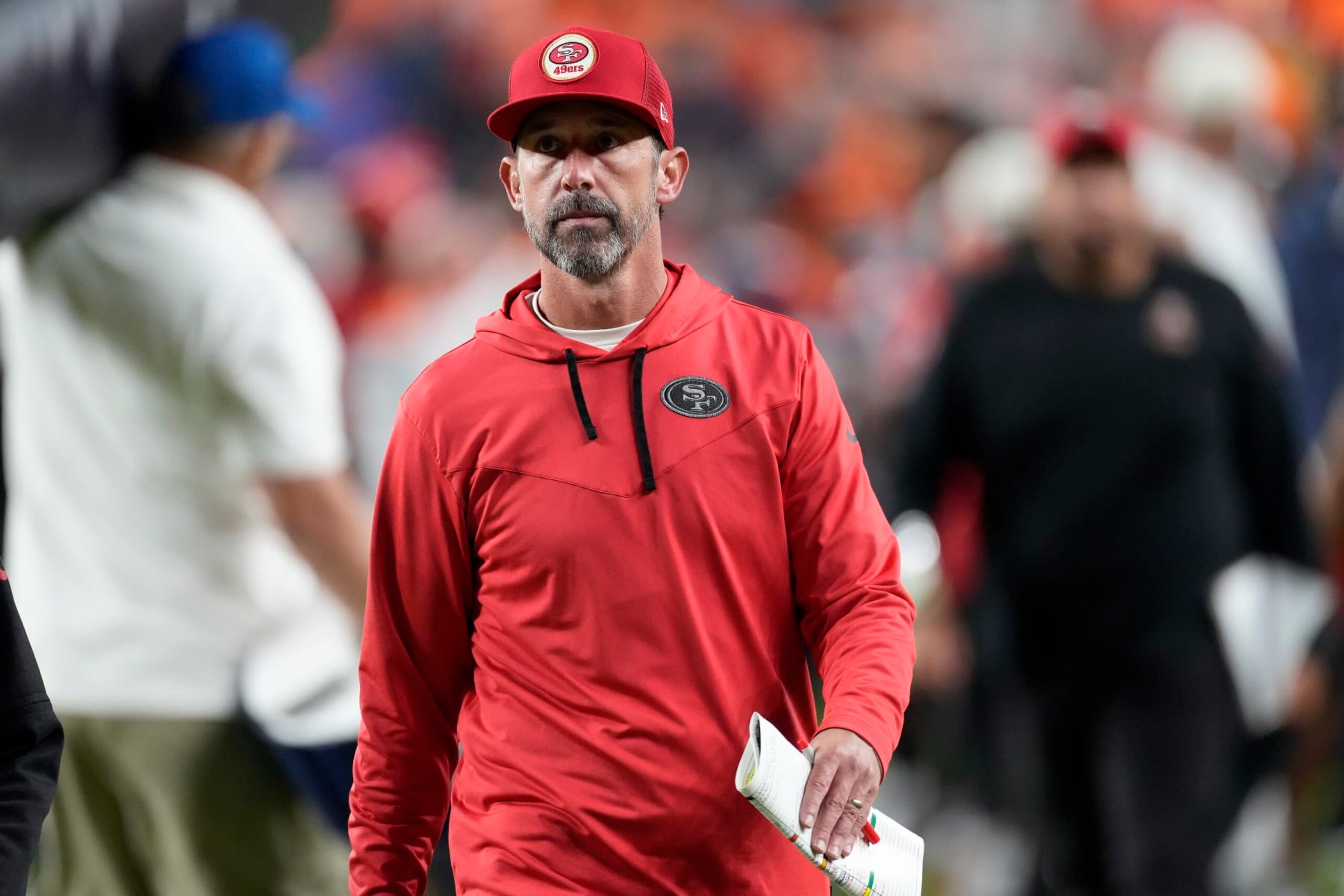 Kyle Shanahan and the 49ers' playoff chances could be enhanced despite not playing. Kyle Shanahan and the 49ers' playoff chances could be enhanced despite not playing.