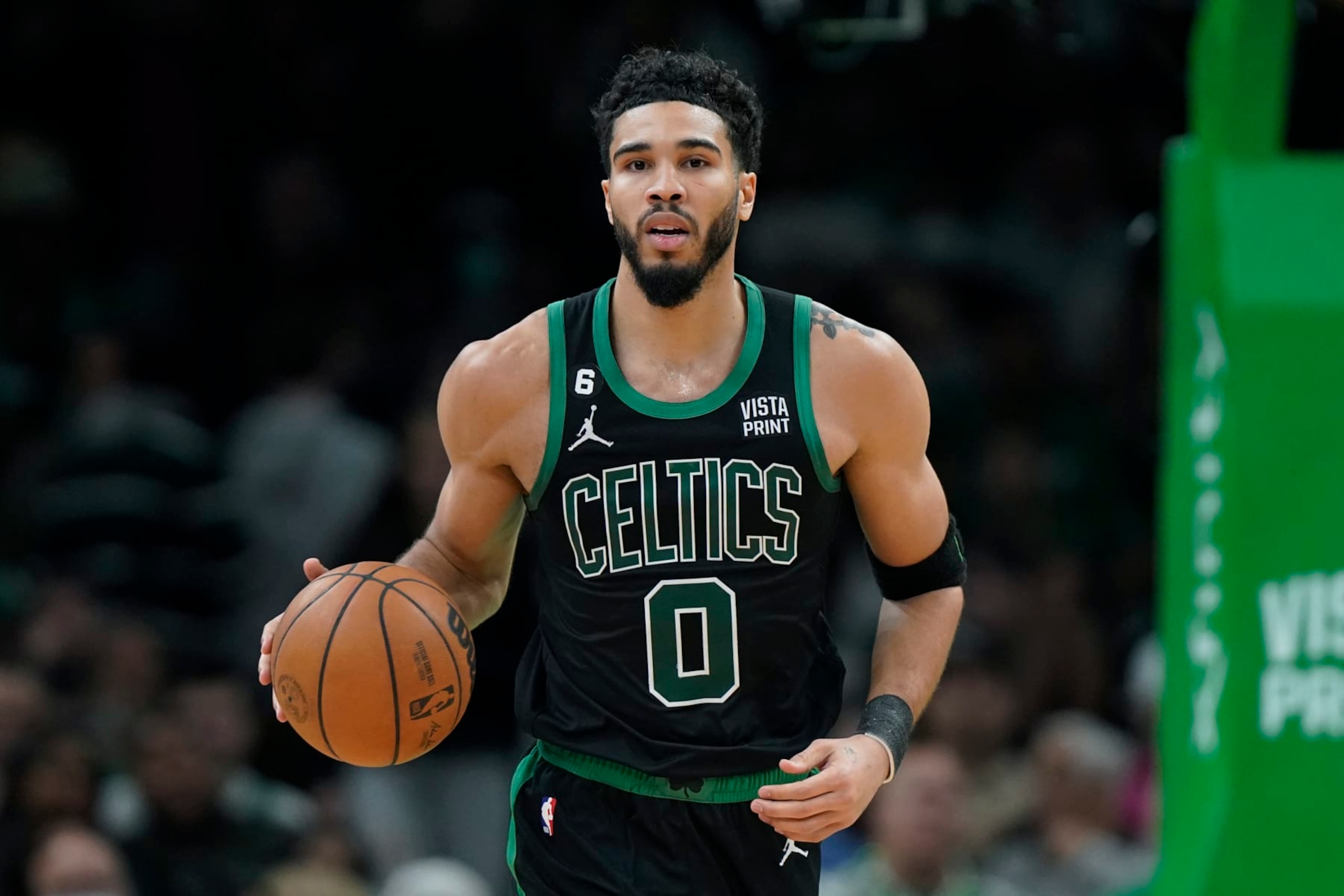 Boston Celtics forward Jayson Tatum (0) in the first half of an NBA basketball game against the Washington Wizards, Sunday, Oct. 30, 2022, in Boston. (AP Photo/Steven Senne) Boston Celtics forward Jayson Tatum (0) in the first half of an NBA basketball game against the Washington Wizards, Sunday, Oct. 30, 2022, in Boston. (AP Photo/Steven Senne)