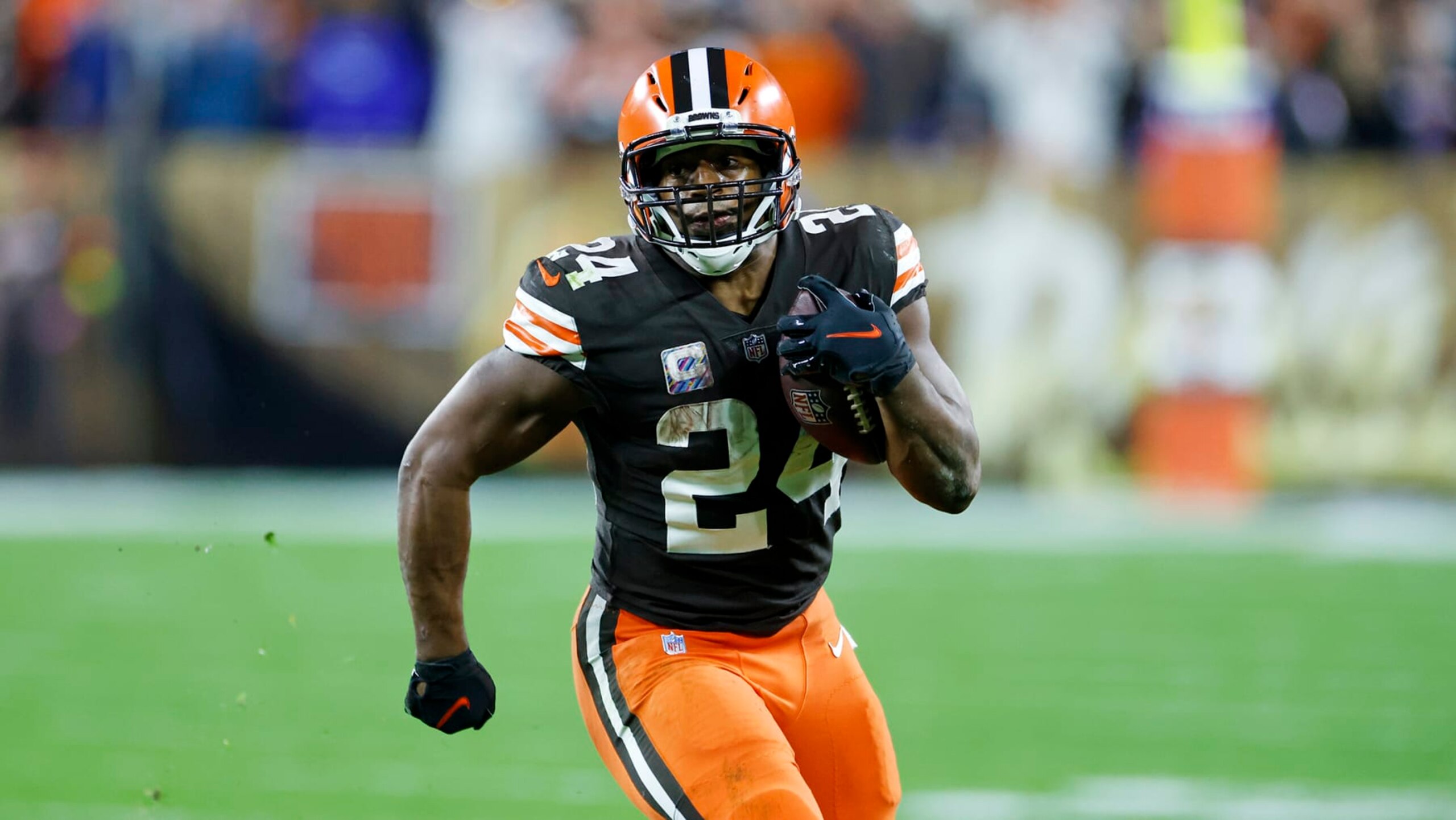 Nick Chubb would not be fun to tackle in a January playoff game. Nick Chubb would not be fun to tackle in a January playoff game.